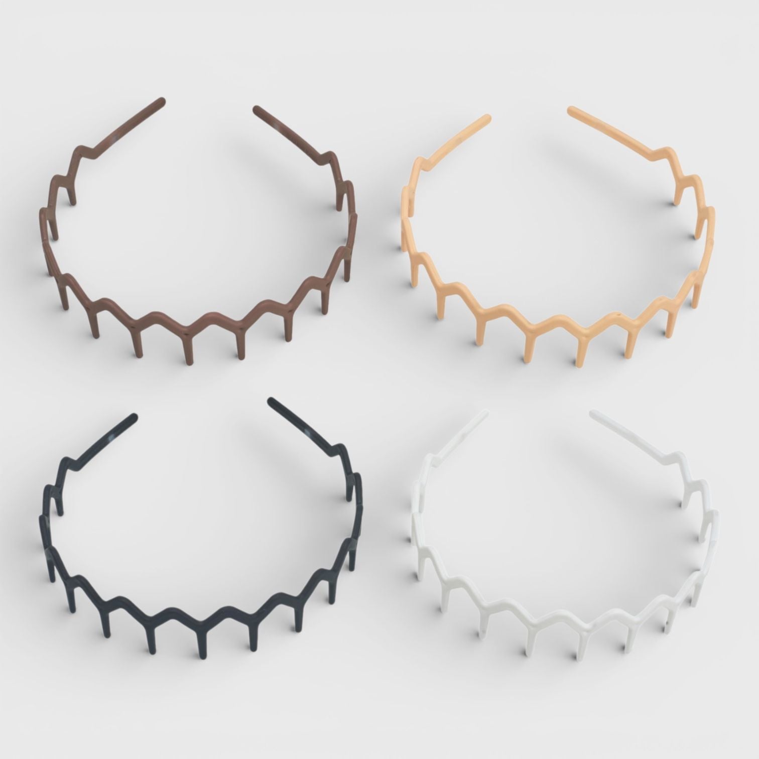 Hair Essentials 4pk Zig Zag Headbands