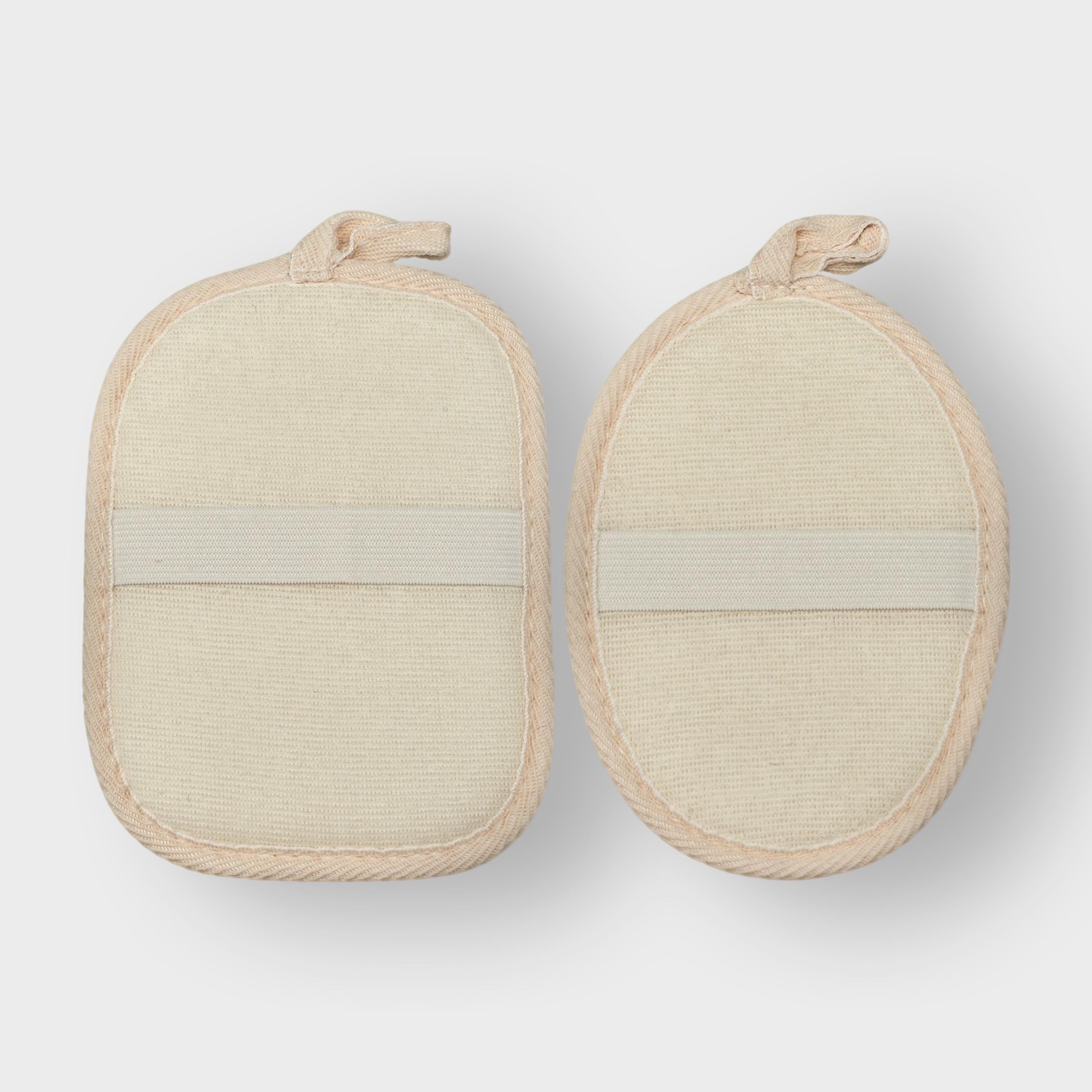 Willow & Ruby Body Scrubber Duo - Exfoliating & Cleansing Loofah, Chamomile