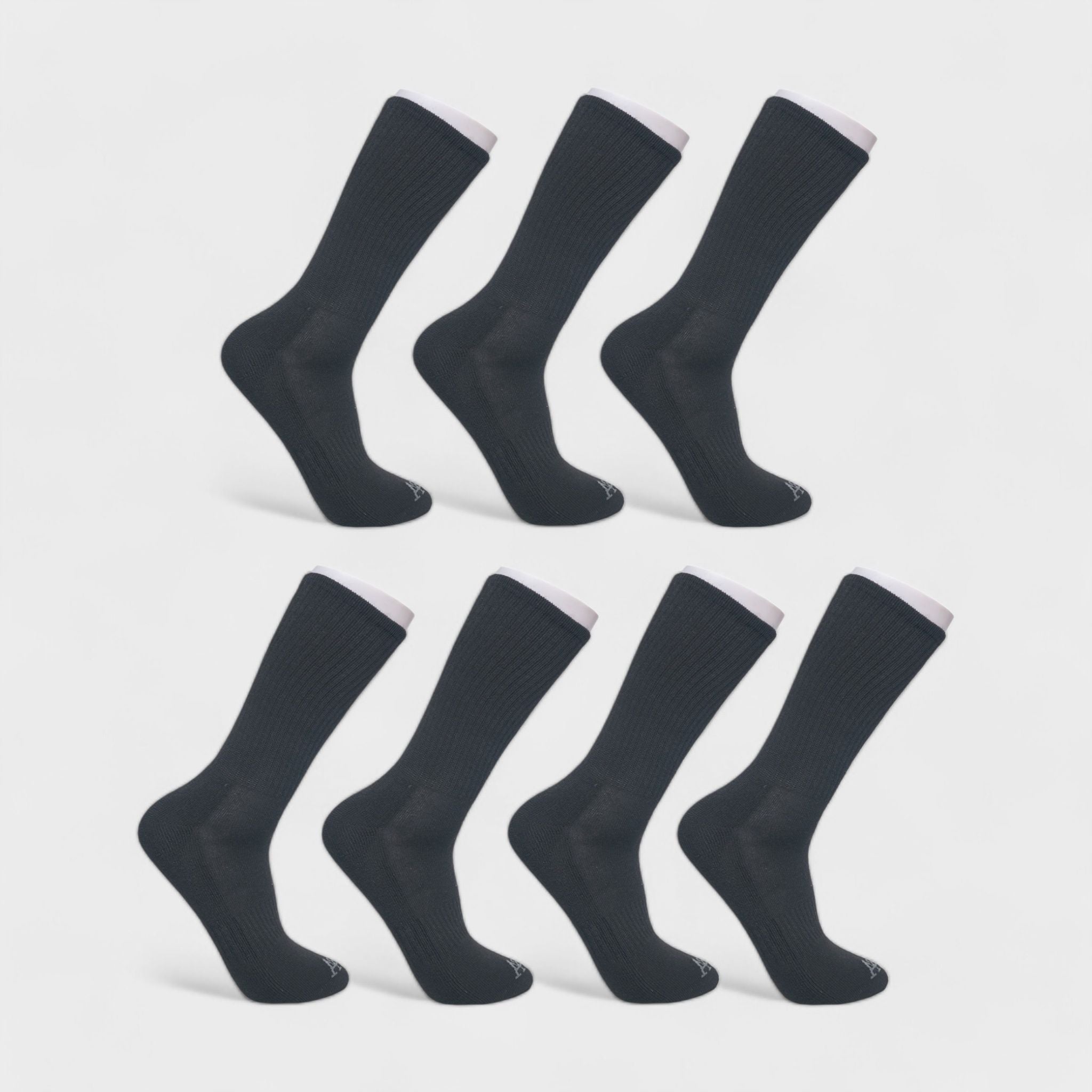 Aeropostale Men's 7-Pack Athletic Crew Socks - Moisture-Wicking, Arch Support, and Cushioned Comfort (Shoe Size 6-12)