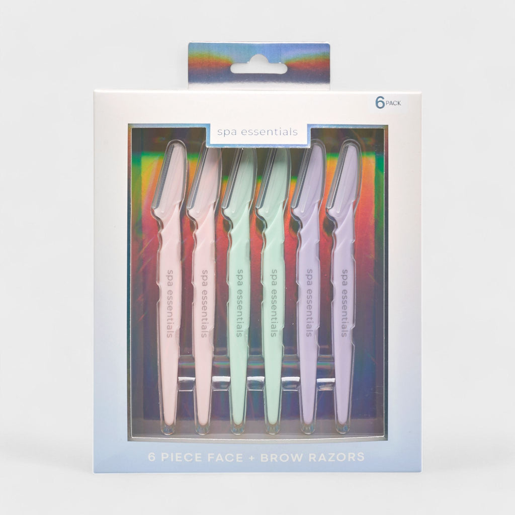 Spa Essentials Face and Brow Razors - Precision Facial Hair Removal and Eyebrow Shaping Tool Set