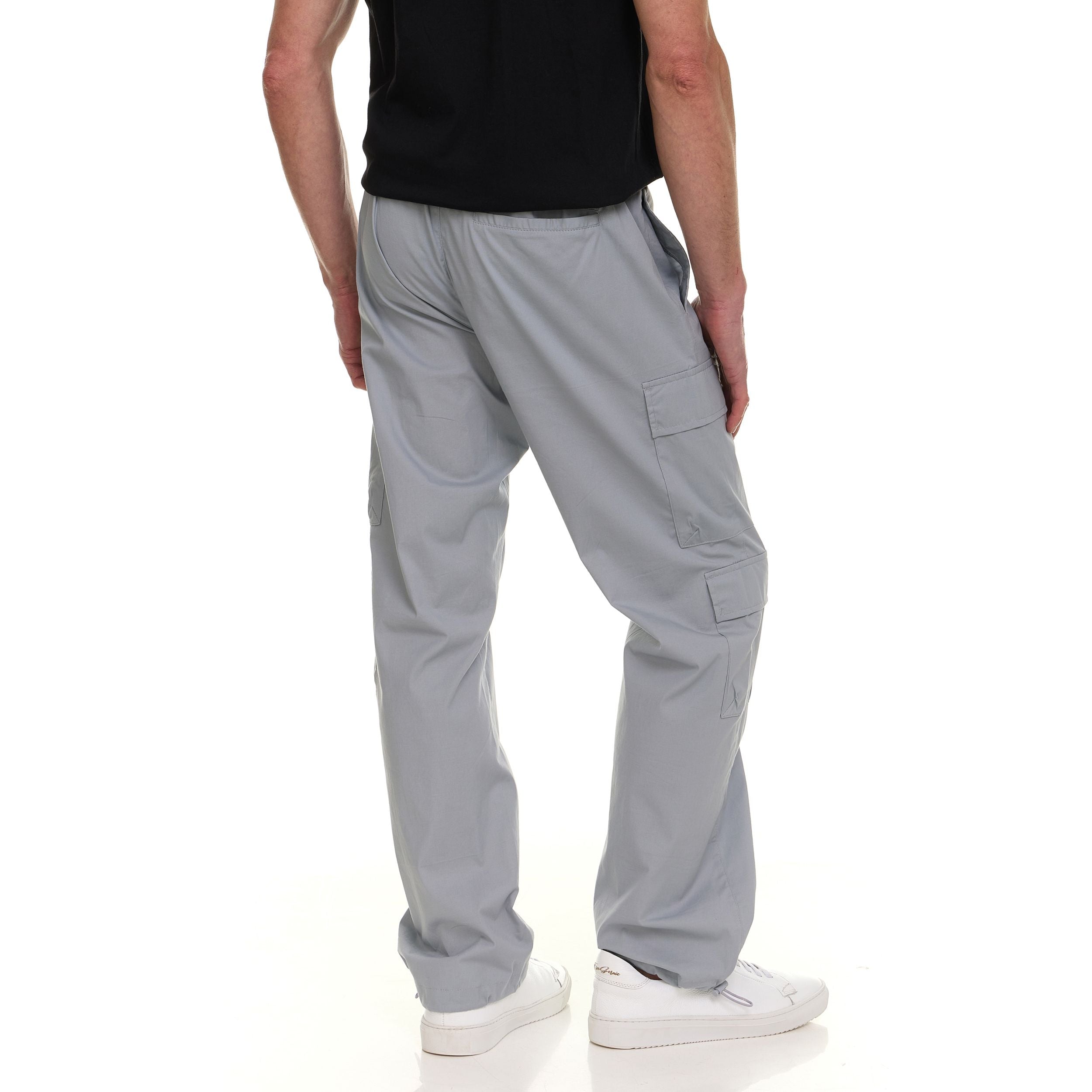 Canada Weather Gear Men’s 4-Pocket Lightweight Cargo Pants – Elastic Waistband with Drawstring, Adjustable Hem, Relaxed Fit
