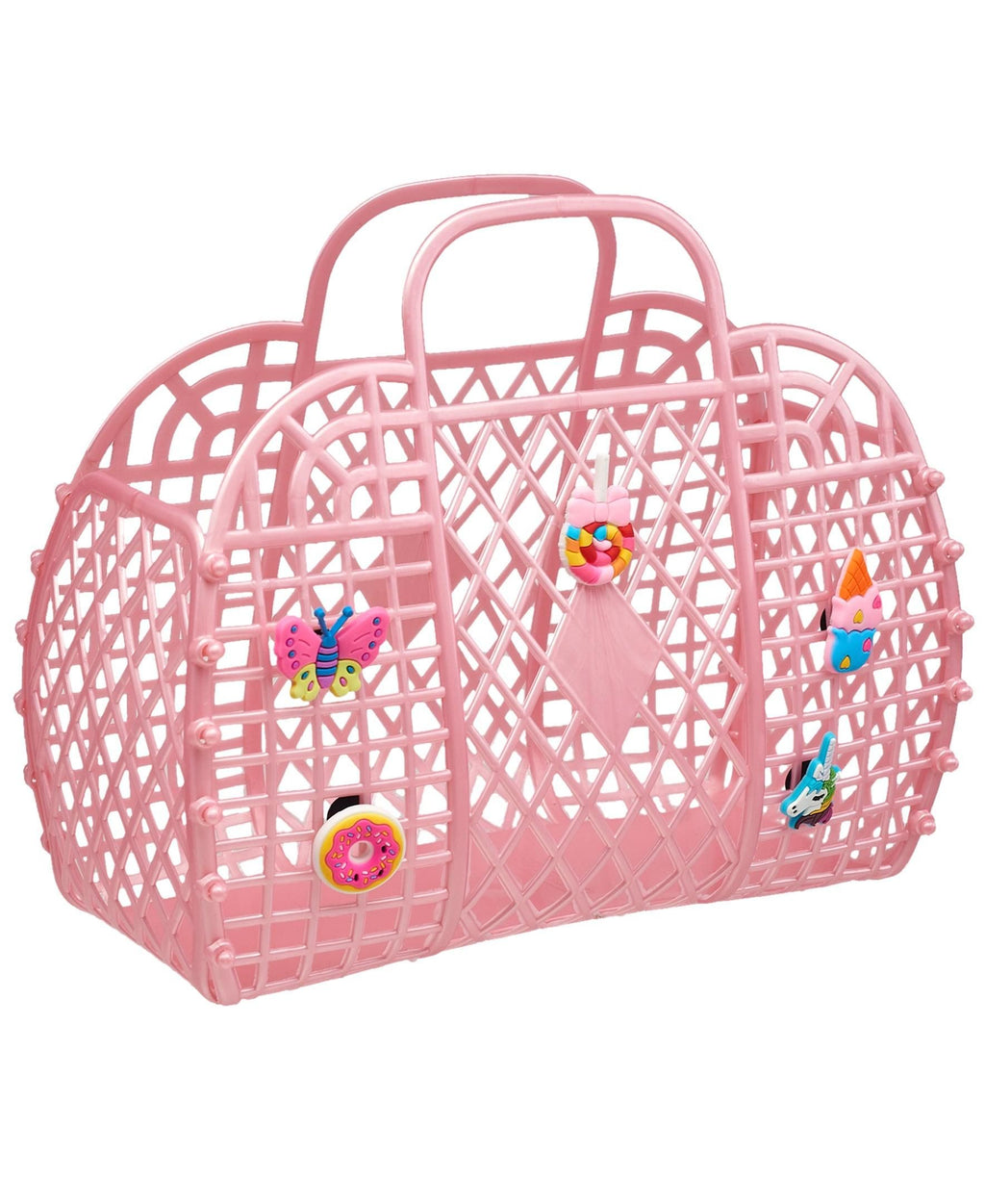 A Little Obsessed Kid's Jelly Tote Bag With Charms for Girls (Youth)