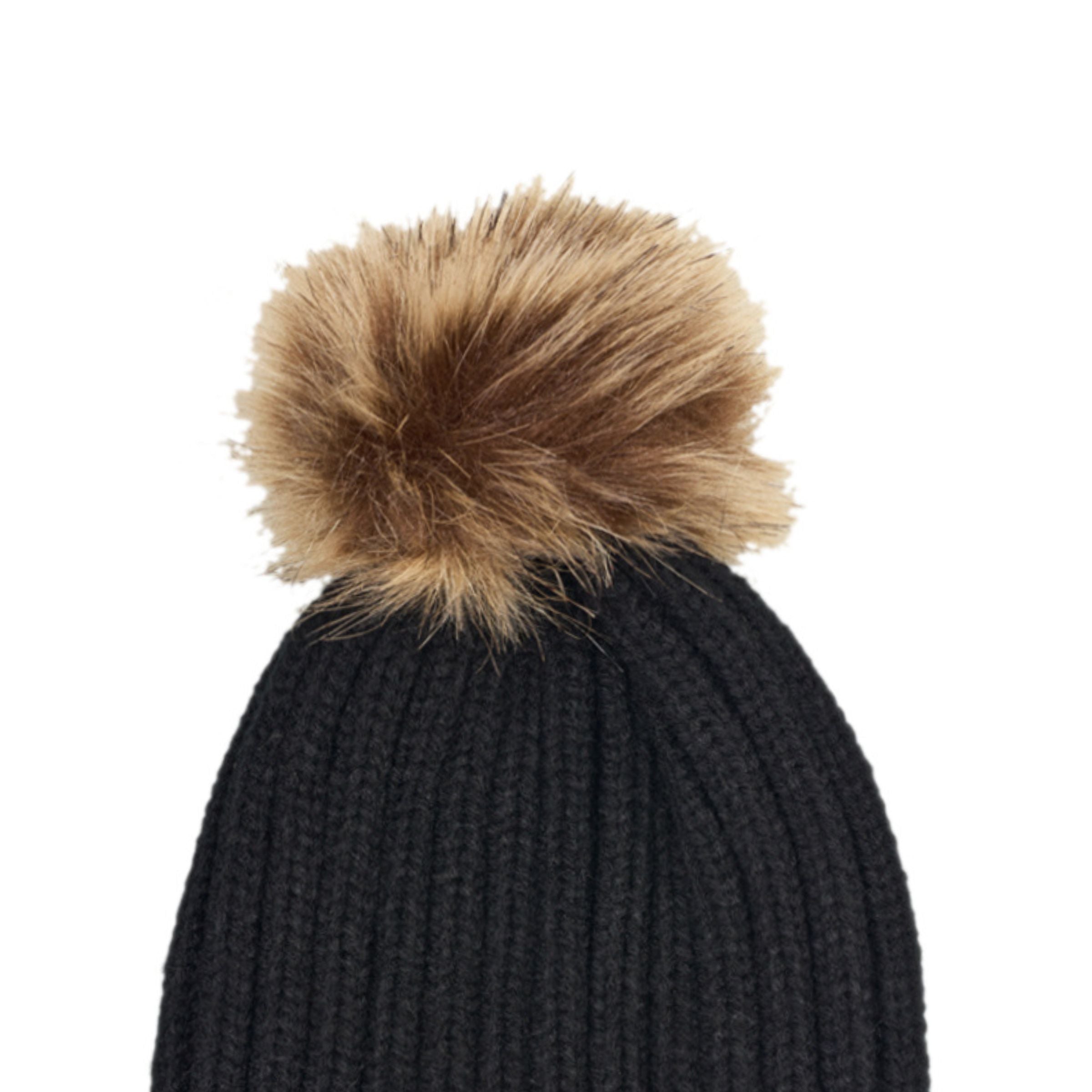 Willow & Ruby Women's Knitted Pom Beanie - Ladies Winter Hat
