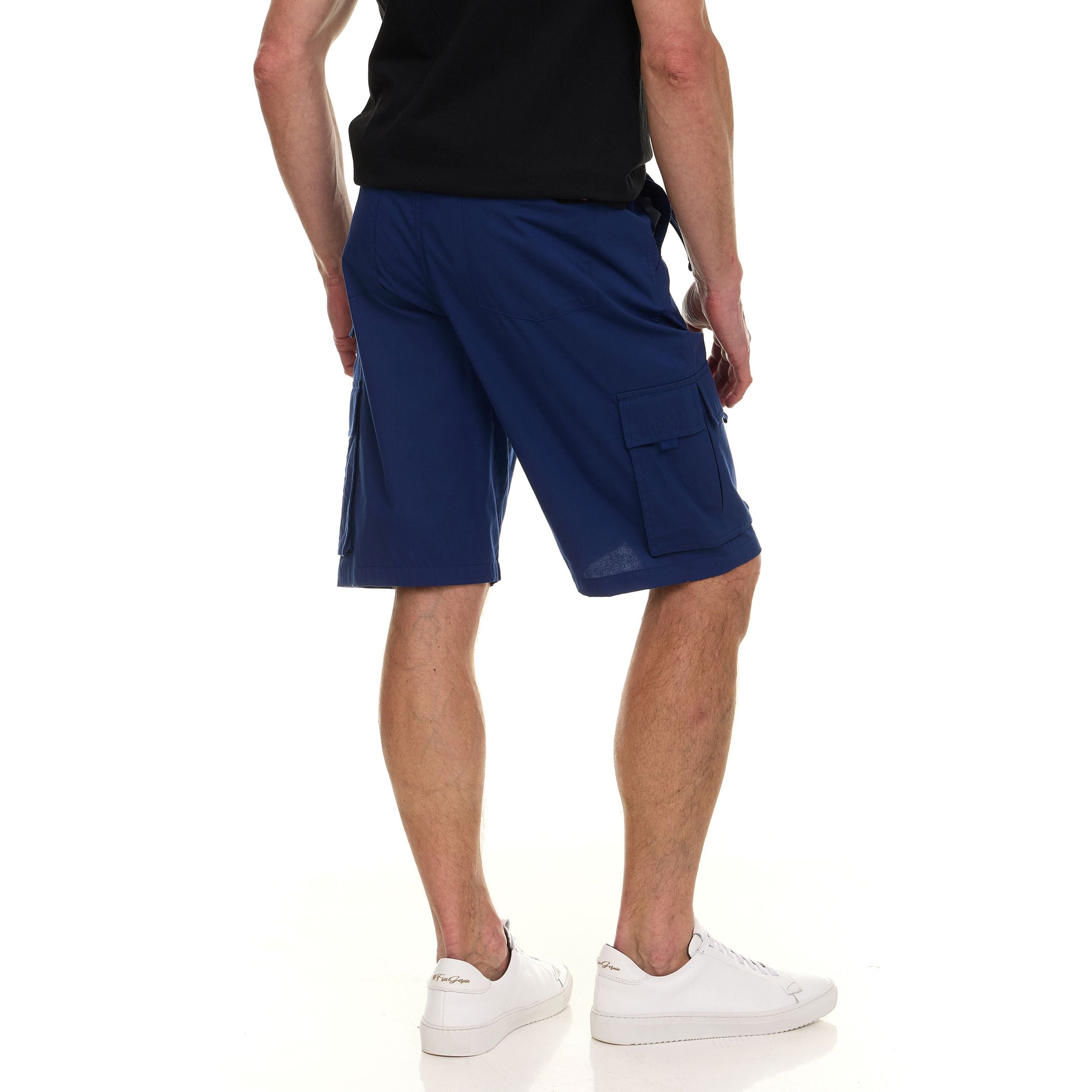 Canada Weather Gear Men’s Belted Cargo Shorts – Lightweight Cotton Stretch Fabric, Classic Fit with Multiple Pockets