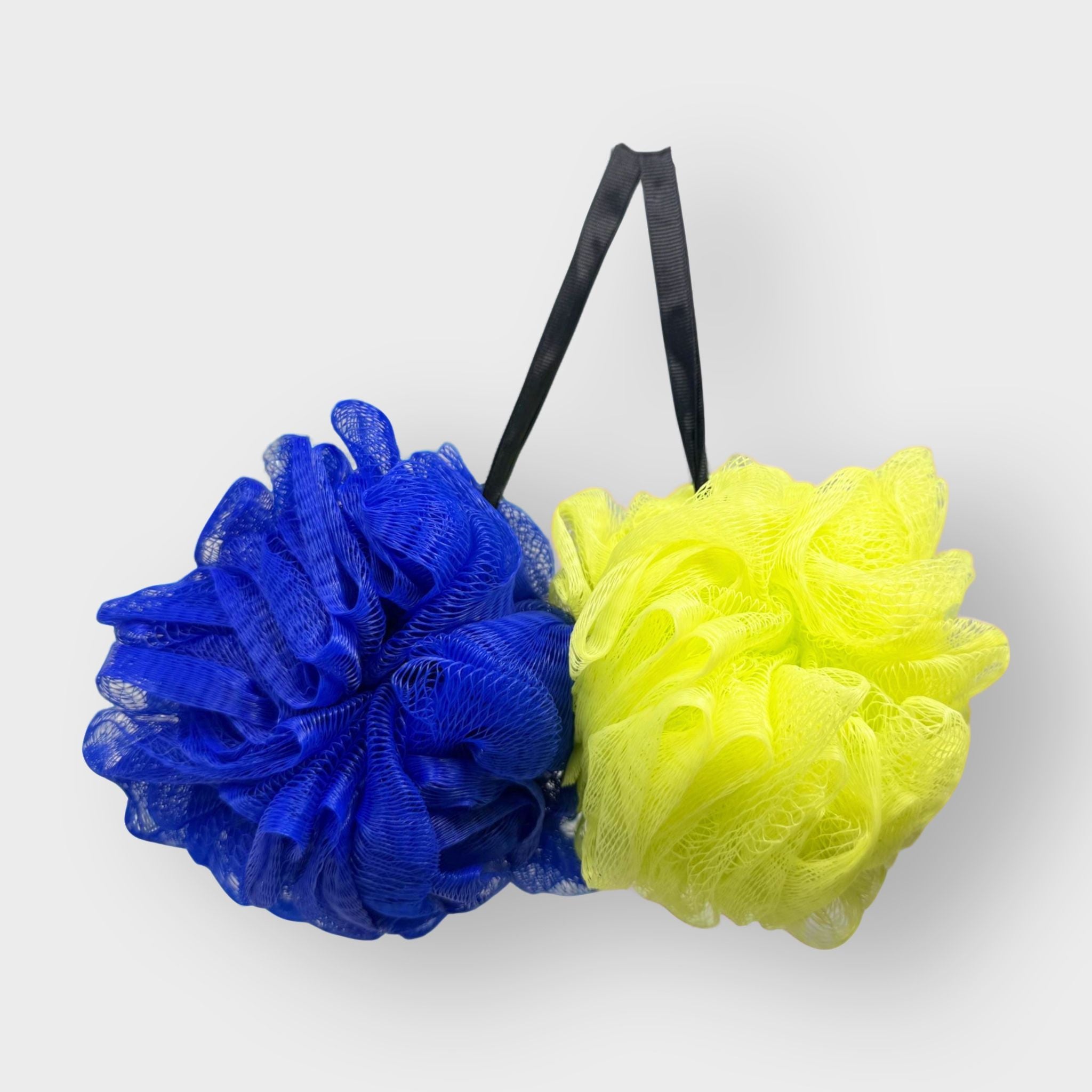 Spa Essentials Large Bath Loofahs - Extra Foaming Jumbo Shower Poufs Exfoliating Body Scrubber Mesh Sponges