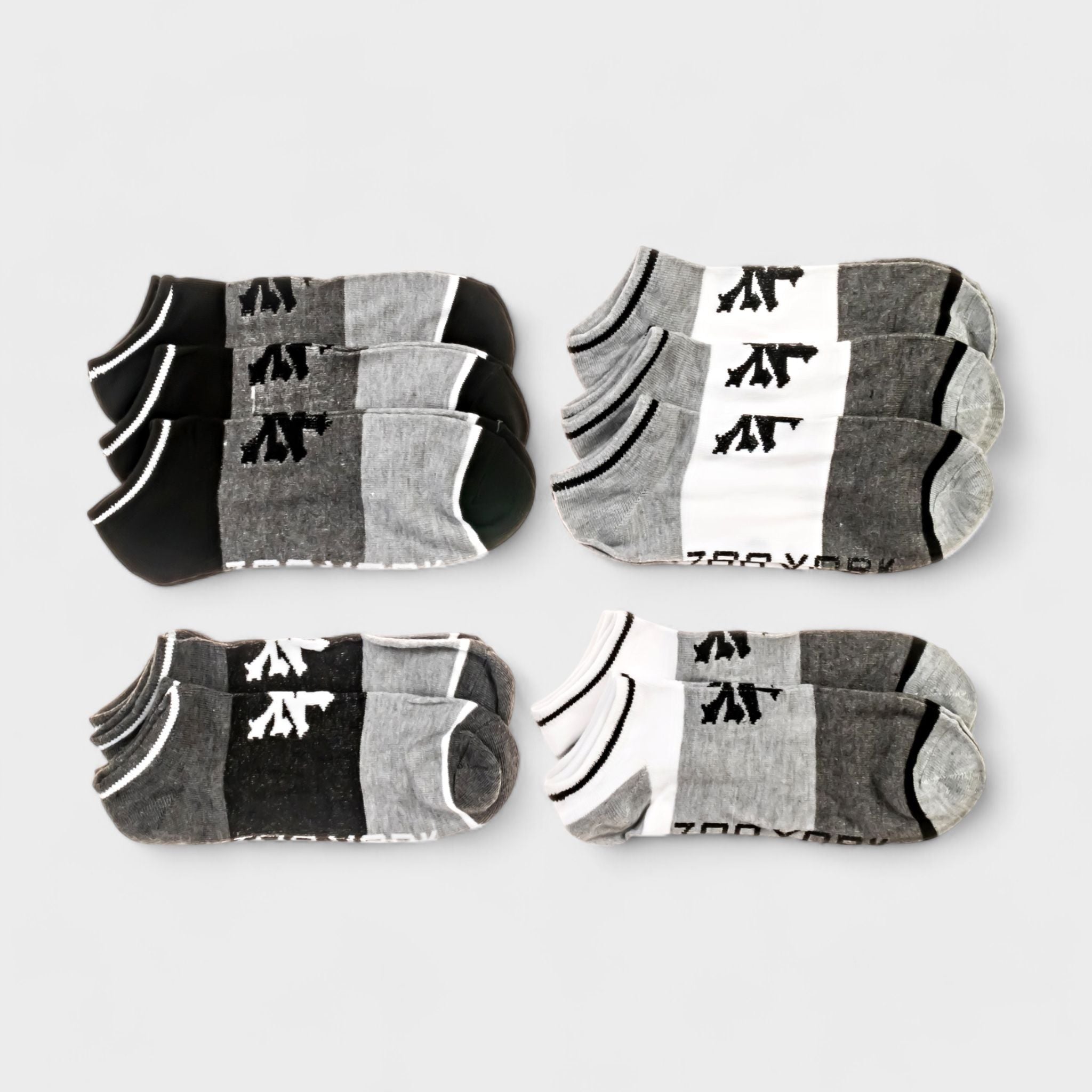 Zoo York Men's 10-Pack Low-Cut Socks - Comfortable, Durable, and Breathable Everyday Athletic Socks - 10 Pairs in Black & Gray Combo (Shoe Size 6-12)