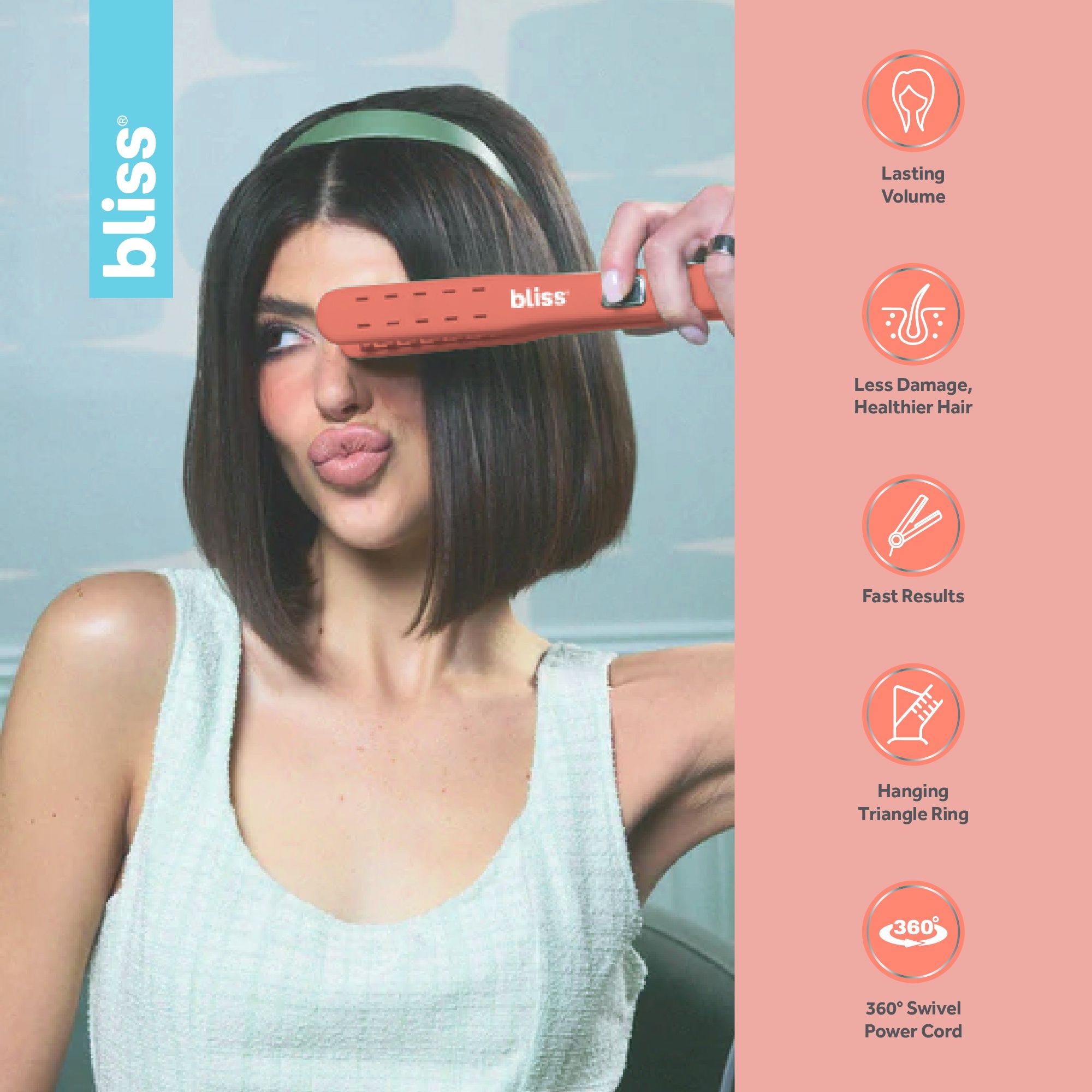 bliss Hair Volumizing Iron - Instant Root Lift for Lasting Volume