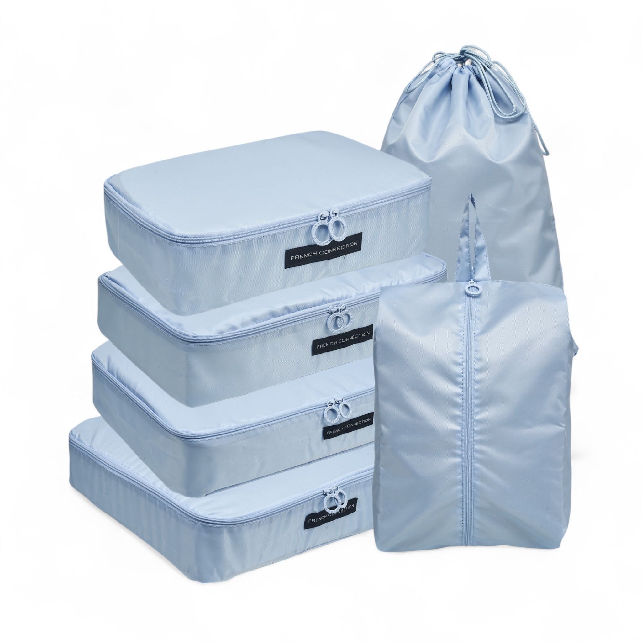 French Connection 6pc Packing Cube Set - Travel Storage Set for Luggage