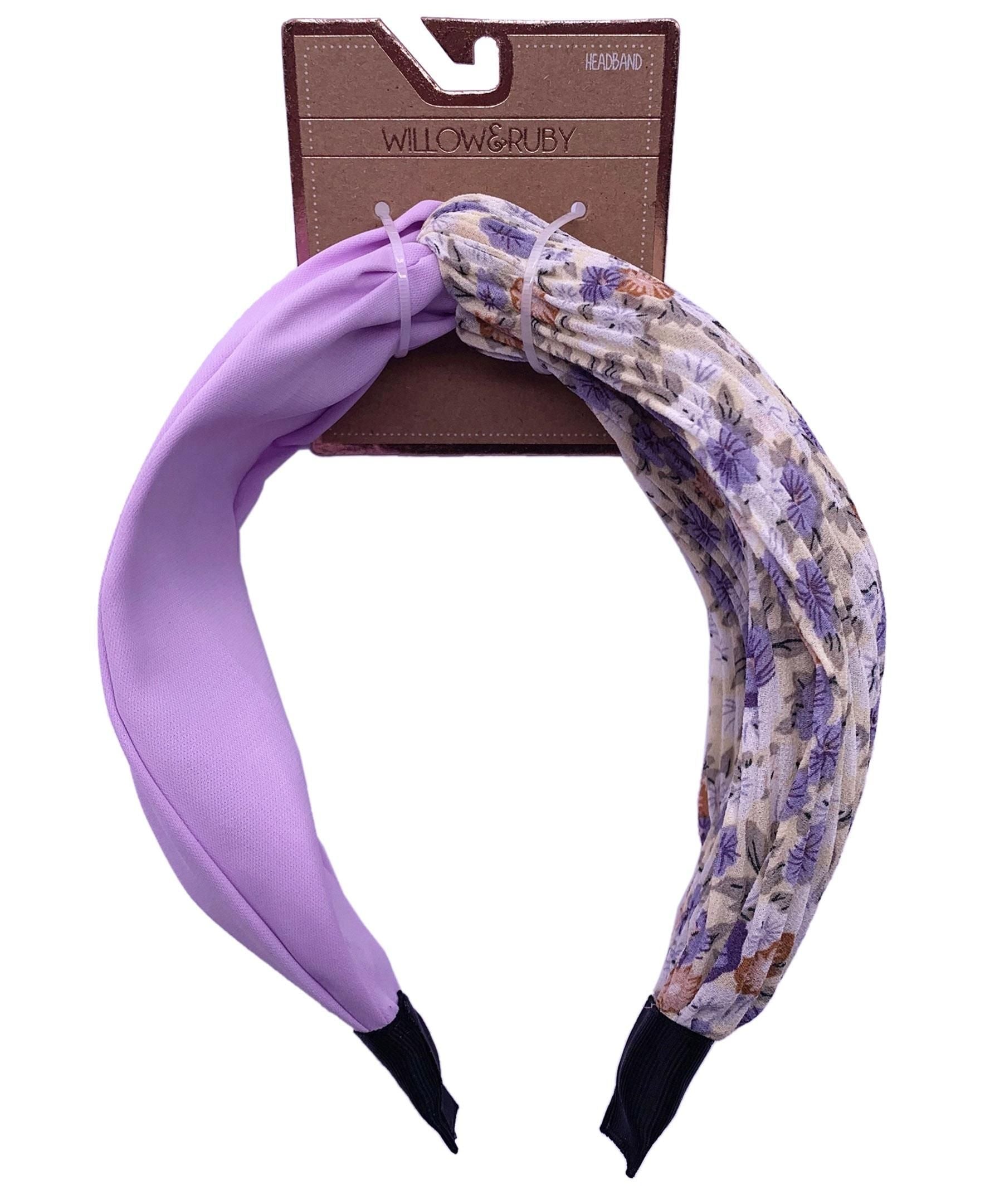 Willow & Ruby Women's Headband - Floral and Wide Color Block Headband for Women