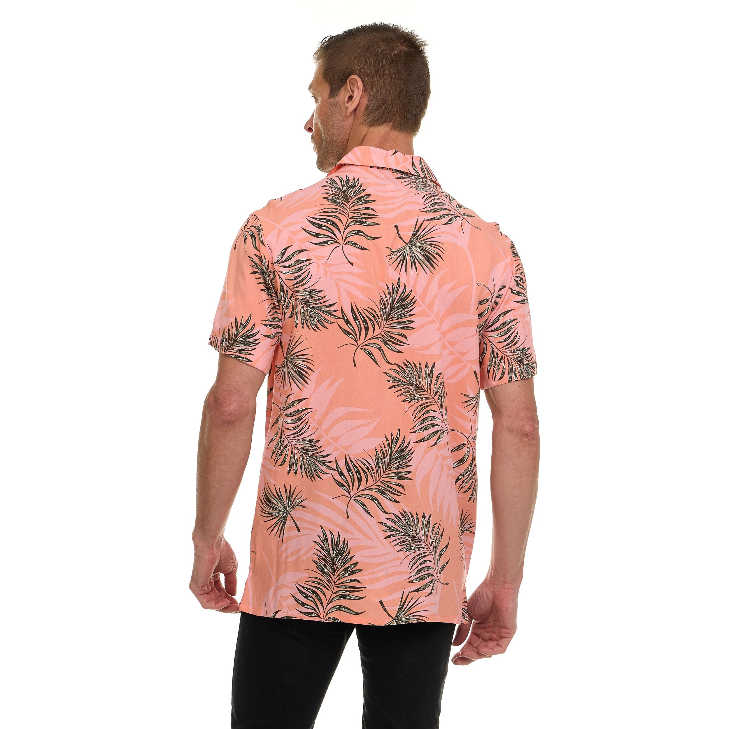 Super Triple Goose Men’s Short Sleeve Button Down Aloha Shirt – Soft Feel, Moisture Wicking, Easy Care