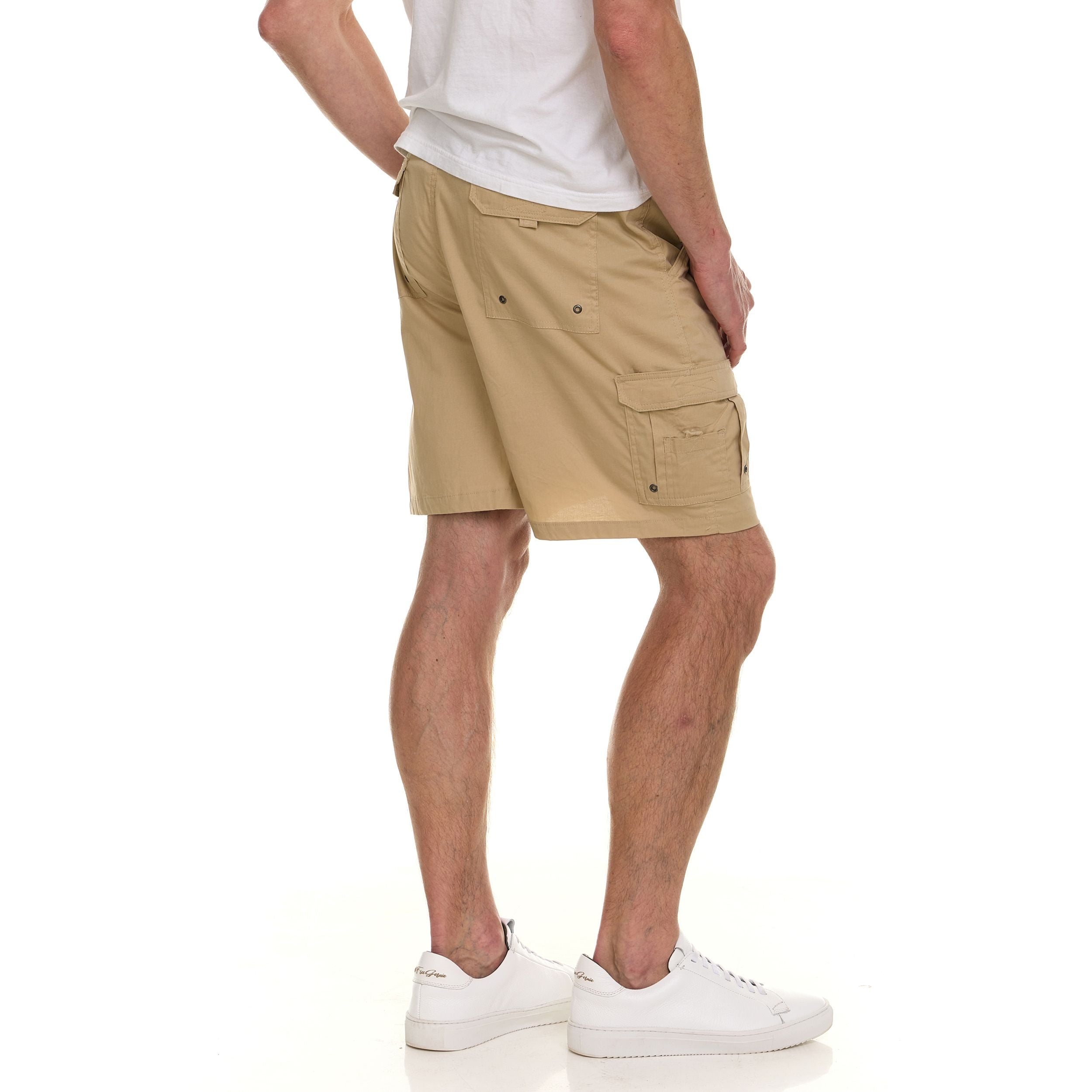 Canada Weather Gear Men’s Cargo Shorts – Relaxed Fit with Utility Pockets & Elastic Waistband – Lightweight Summer Shorts