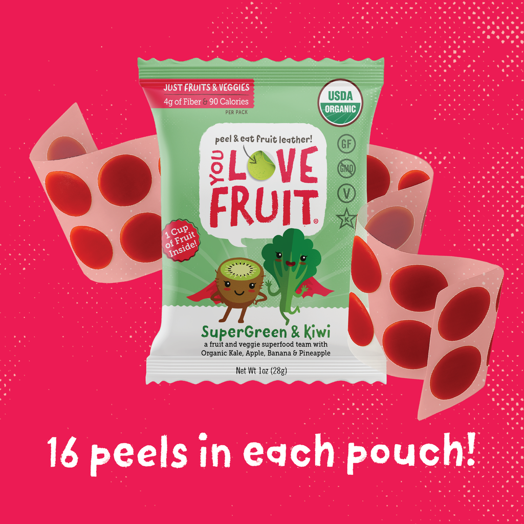 YOU LOVE FRUIT Organic Fruit Snacks — 1 oz Pouches, Pack of 12