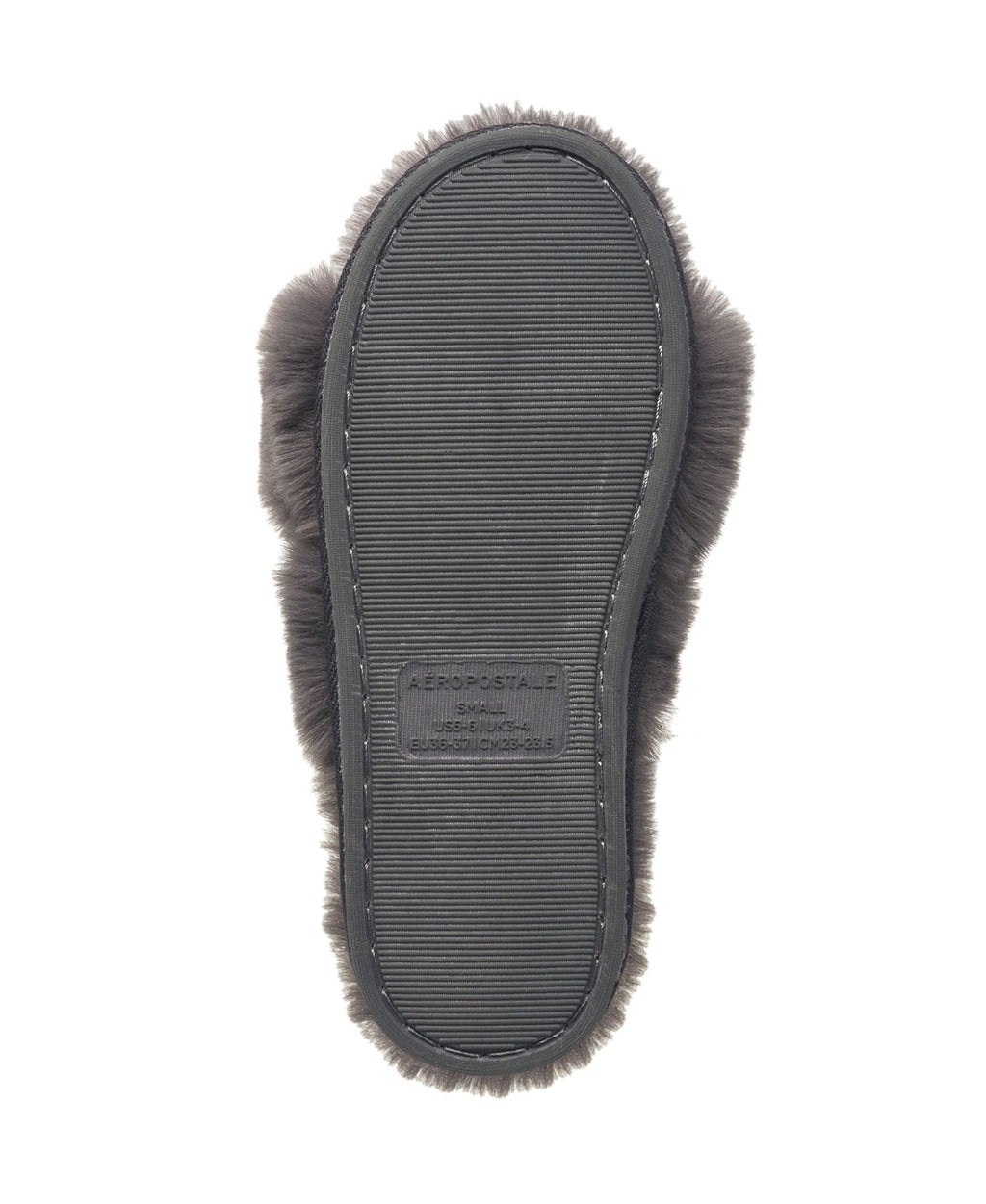 Aeropostale Women's Fuzzy Criss Cross House Slippers with Cushioned Comfort in Black