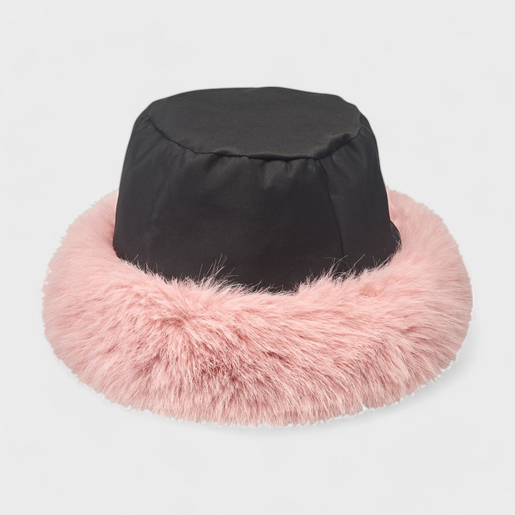 A Little Obsessed Women's Fuzzy Bucket Hat - Faux Fur Winter Hat for Warmth & Style