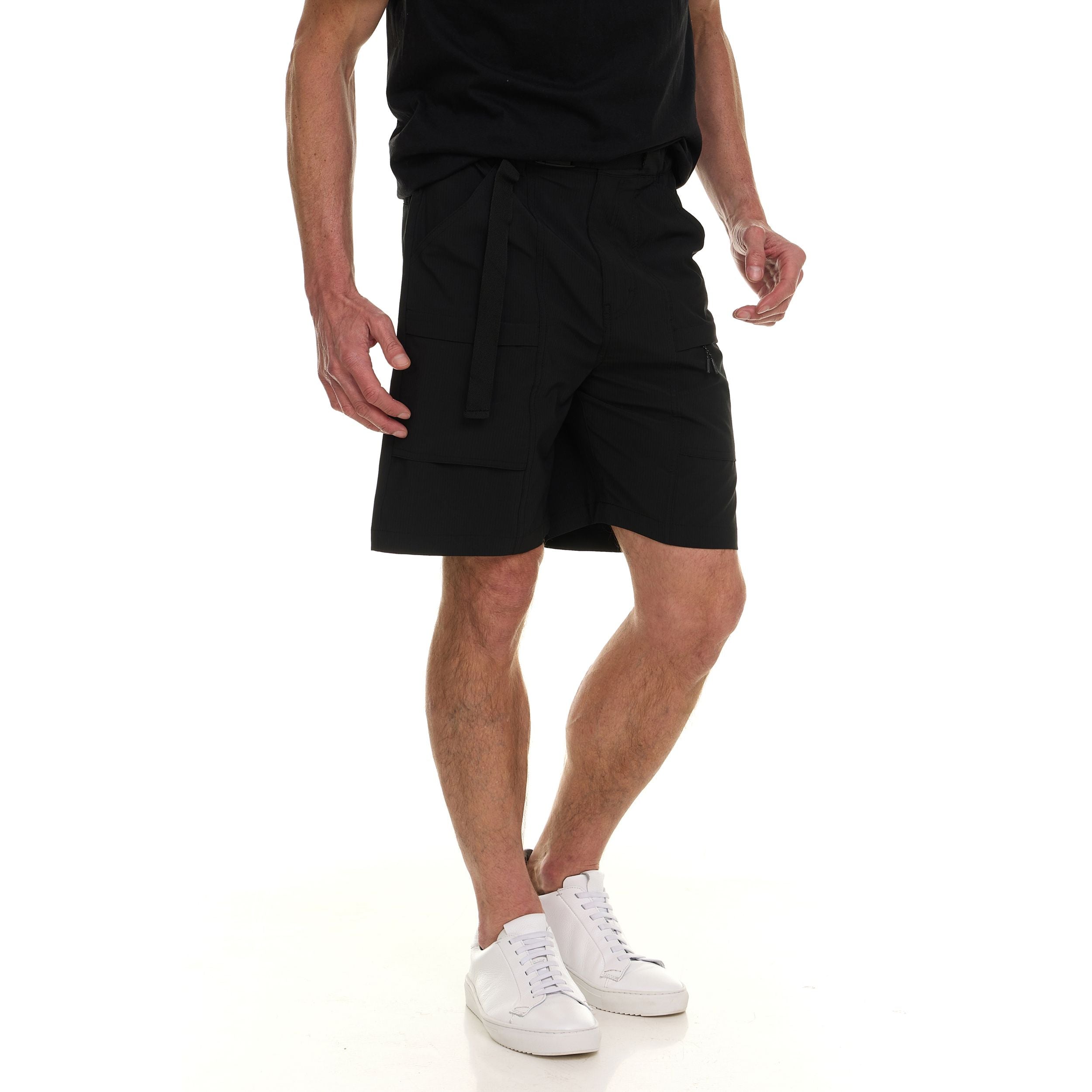 Canada Weather Gear Men’s Cargo Belted Shorts – Lightweight Stretch Twill Knee-Length Shorts with Pockets