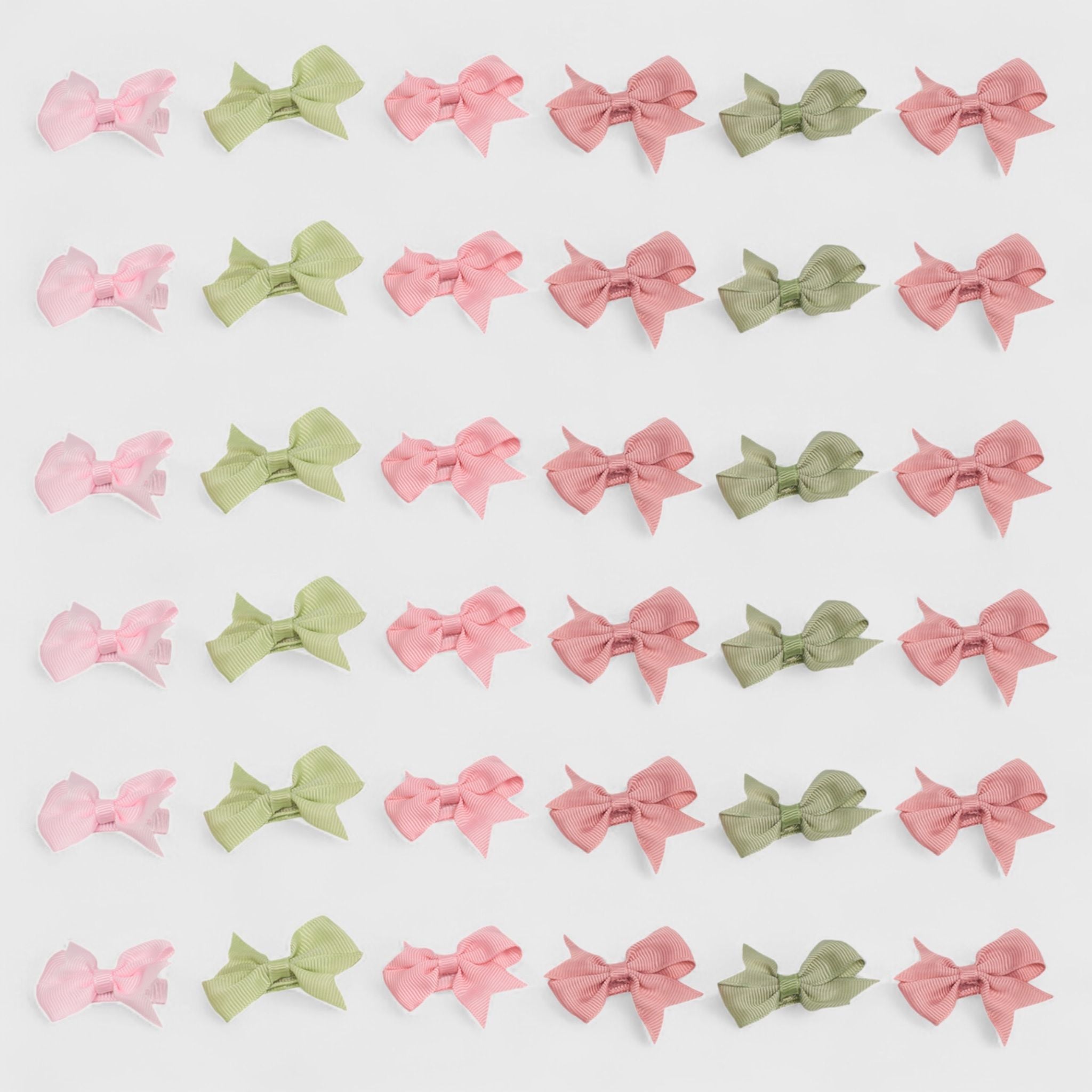 Willow & Ruby  Baby Hair Bows 36-Pack Ribbon Hair Clips for Newborns & Infants (0-12 Months)- Assorted Colors, Non-Slip Alligator Clips, 36pcs