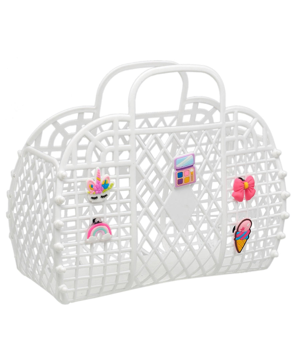 A Little Obsessed Kid's Jelly Tote Bag With Charms for Girls (Youth)