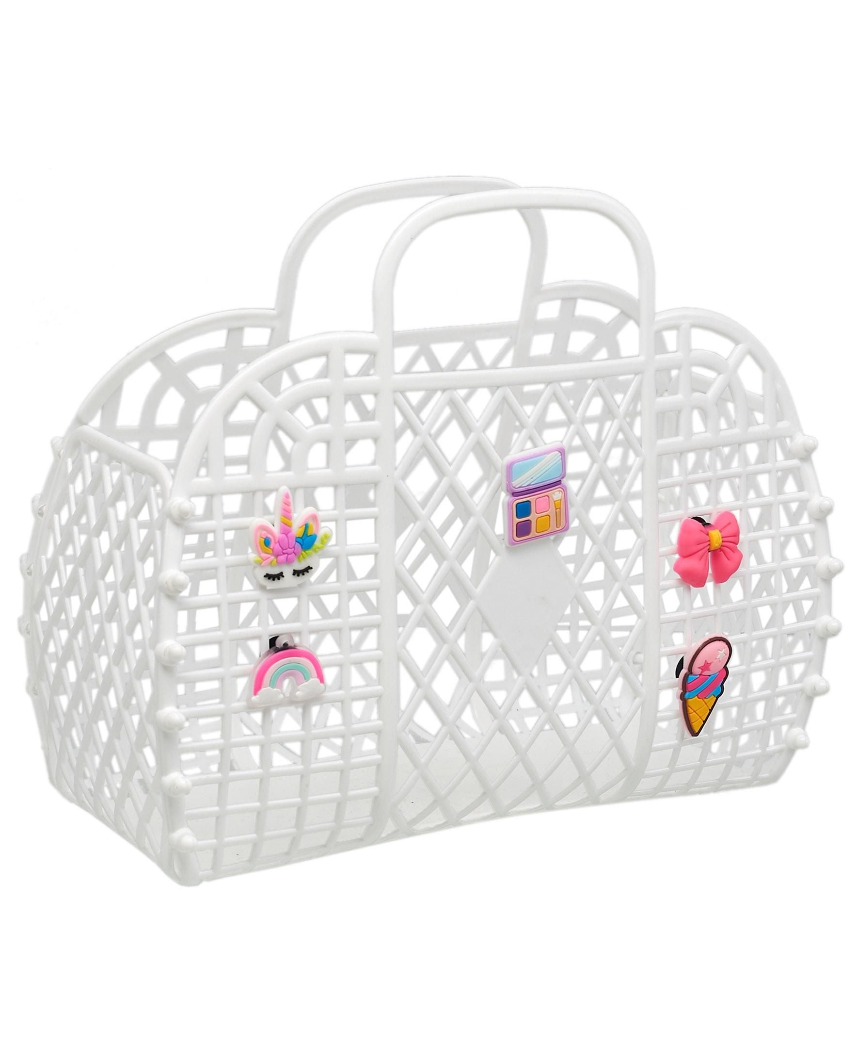 A Little Obsessed Kid's Jelly Tote Bag With Charms for Girls (Youth)