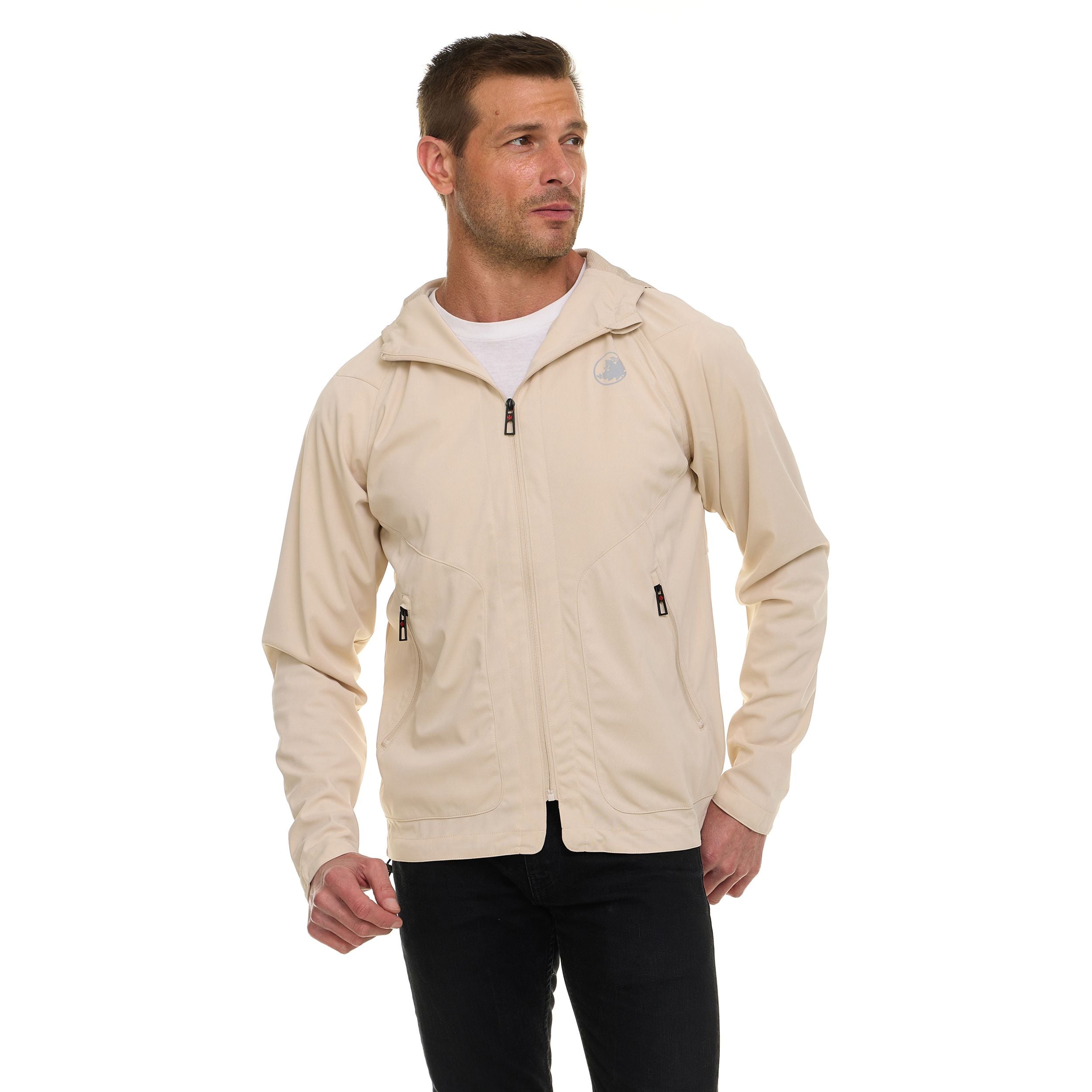 Canada Weather Gear Men’s Performance Tech Jacket – Active Stretch, Wind Resistant, Adjustable Waist, Lightweight