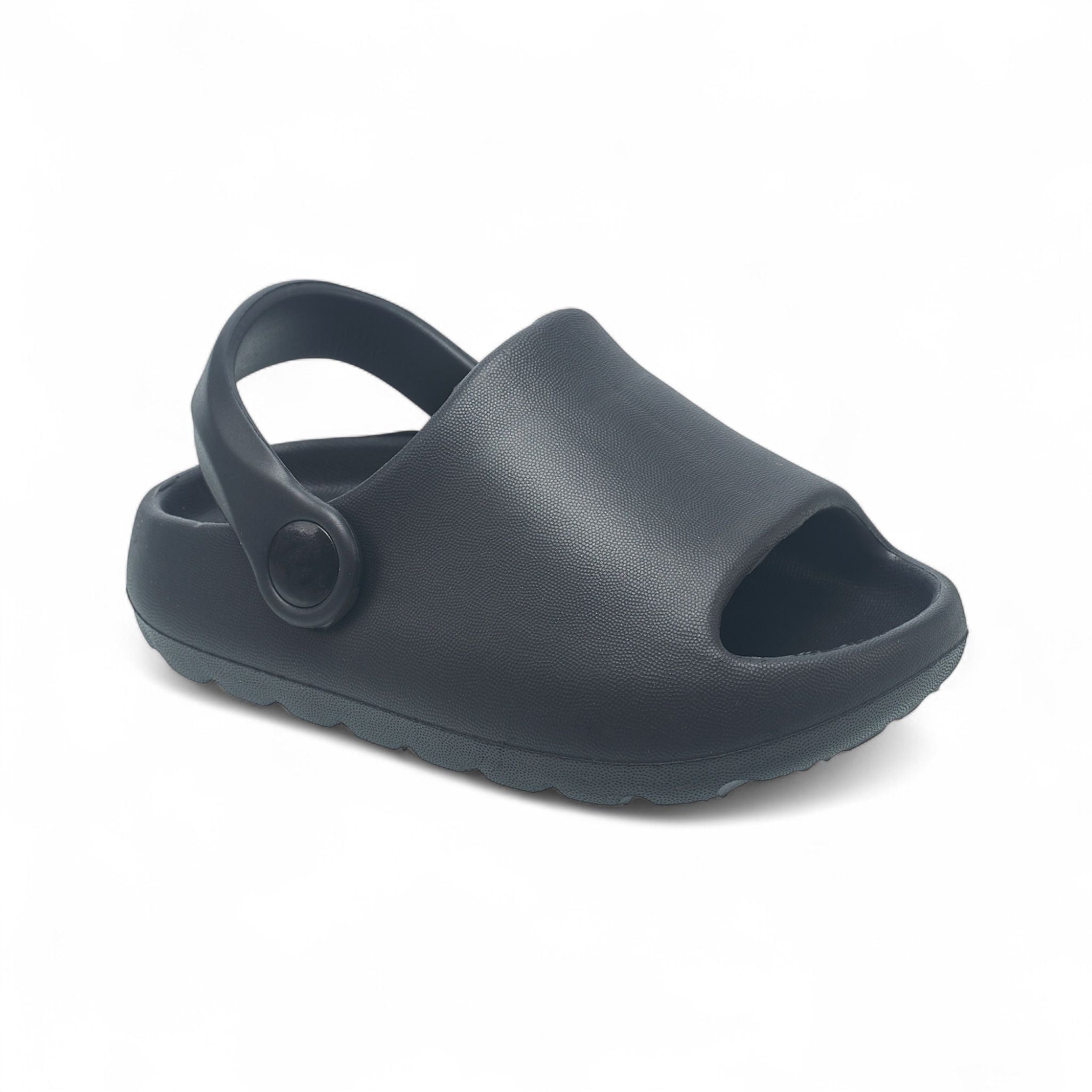 Aeropostale Toddler Cloud-Foam Slide Sandals with Pivot Heel Strap – Lightweight EVA Water-Friendly Clogs for Boys & Girls in Black, Size 5
