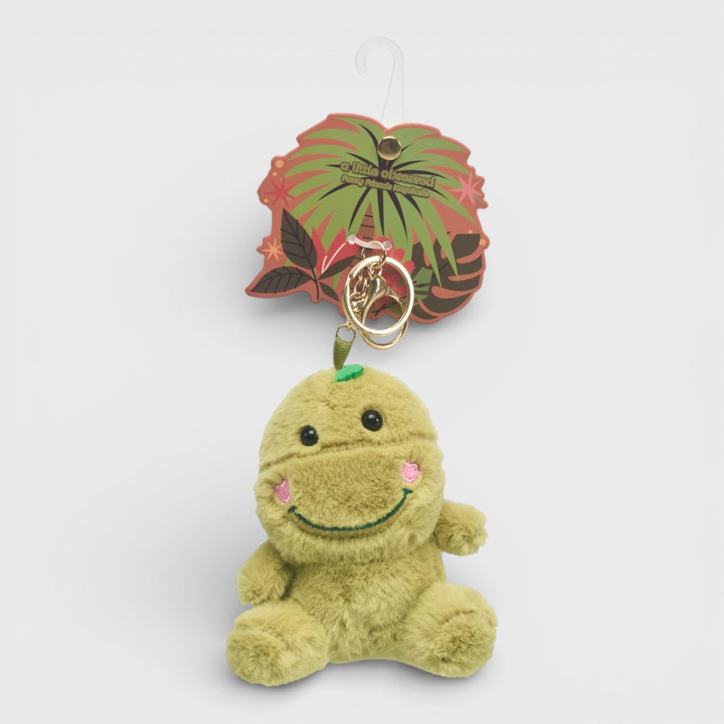 A Little Obsessed Fuzzy Friends Dinosaur Plush Keychain