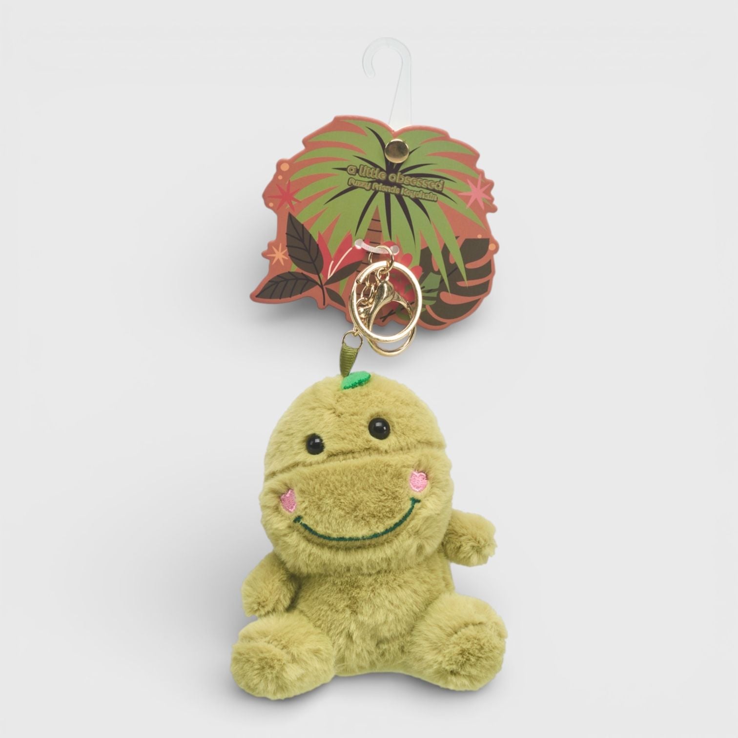A Little Obsessed Fuzzy Friends Dinosaur Plush Keychain