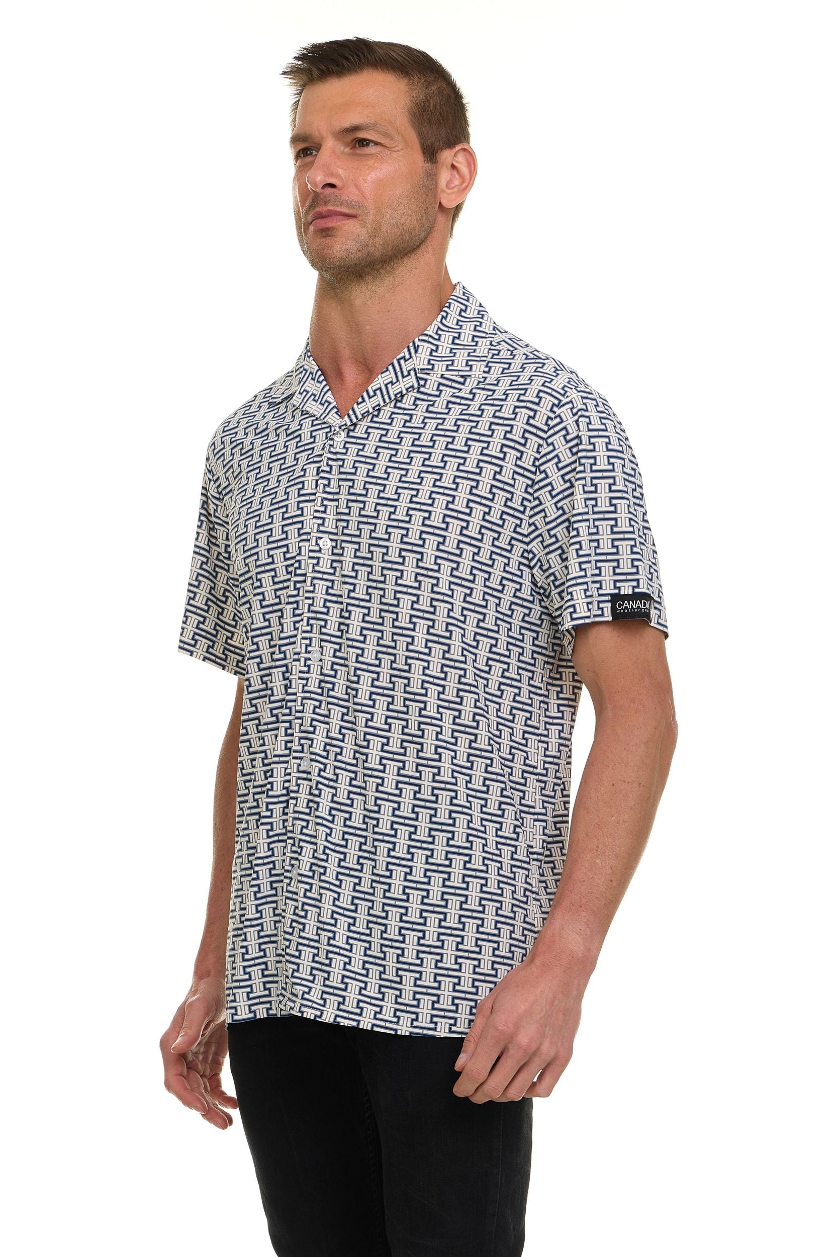 Canada Weather Gear Men’s Short Sleeve Shirt – 4-Way Super Stretch, Wrinkle-Resistant, Travel Friendly, Moisture-Wicking