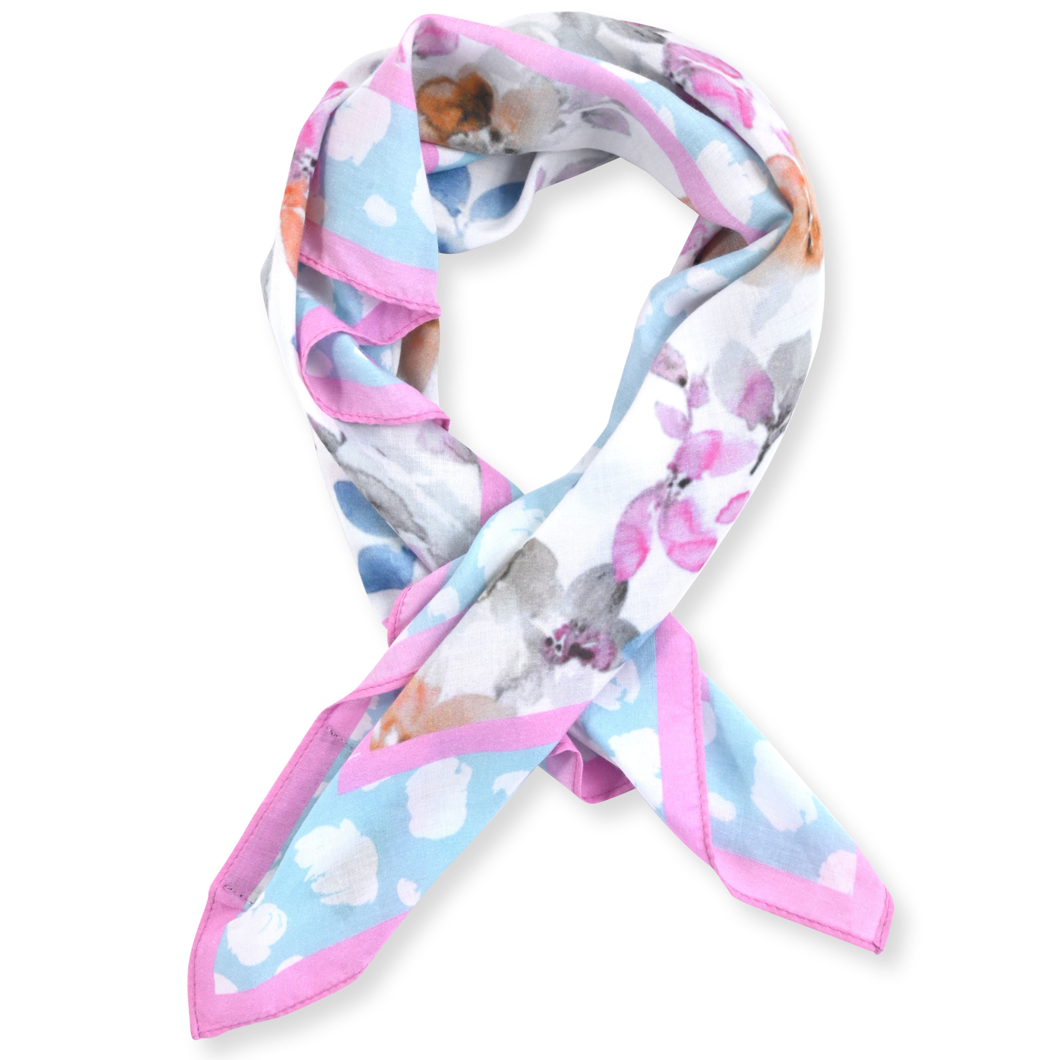 French Connection Women's Silk Scarf - Premium Silk Fabric and Fashion Styling As Shawl, Head Wrap, Bandana and Cover Up