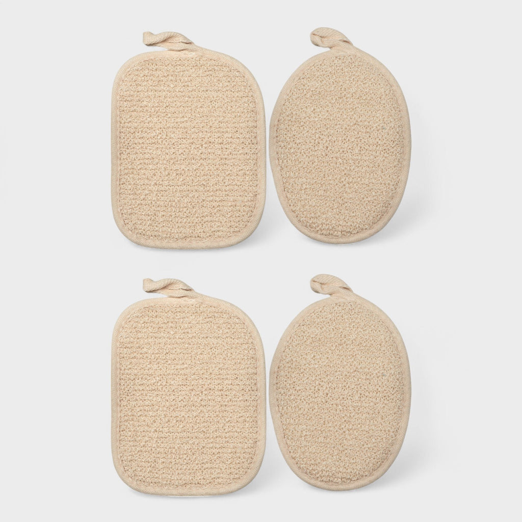 Willow & Ruby Body Scrubber Duo - Exfoliating & Cleansing Loofah, Chamomile