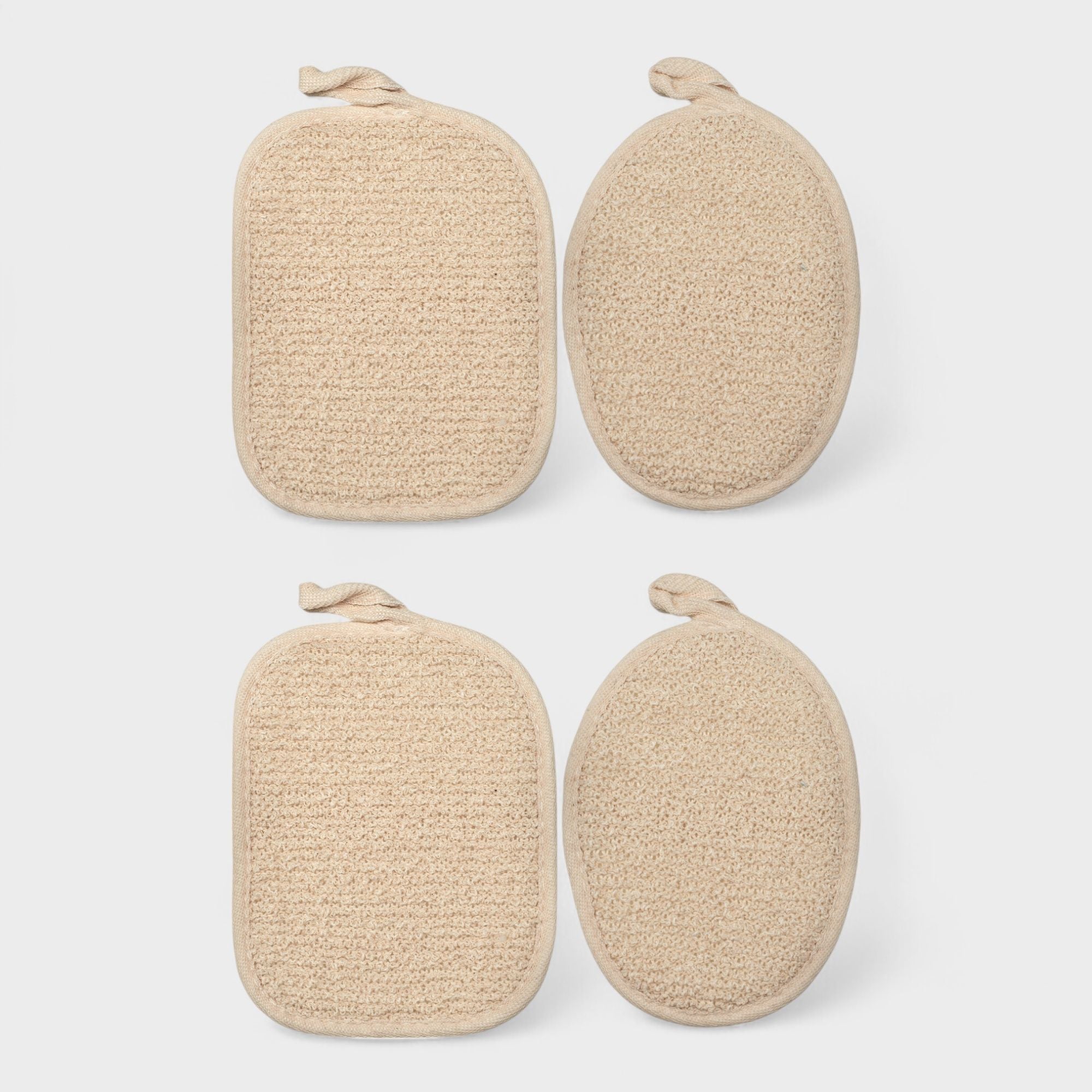 Willow & Ruby Body Scrubber Duo - Exfoliating & Cleansing Loofah, Chamomile