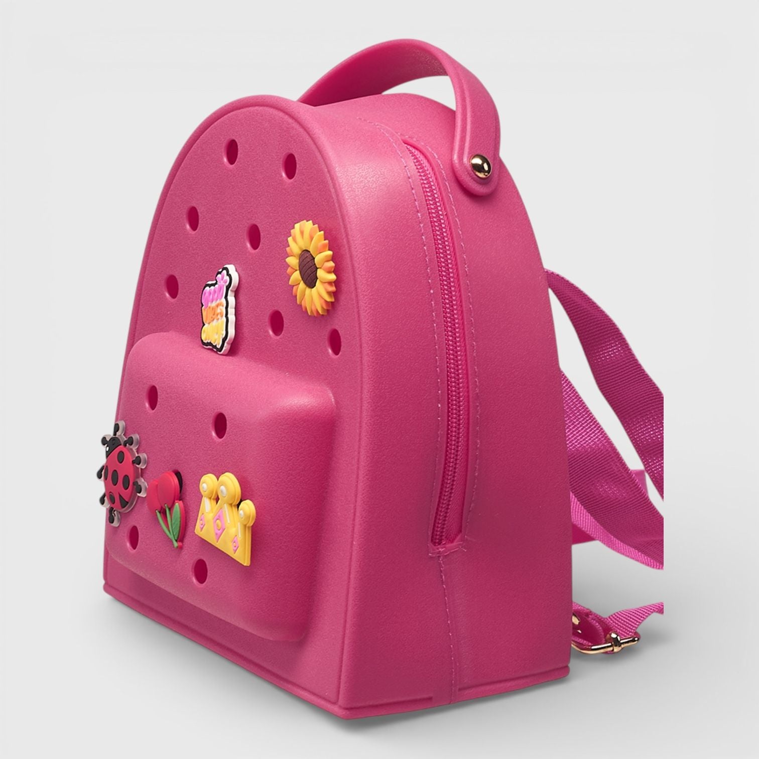 A Little Obsessed Girls' Charm It Mini Backpack - Hot Pink