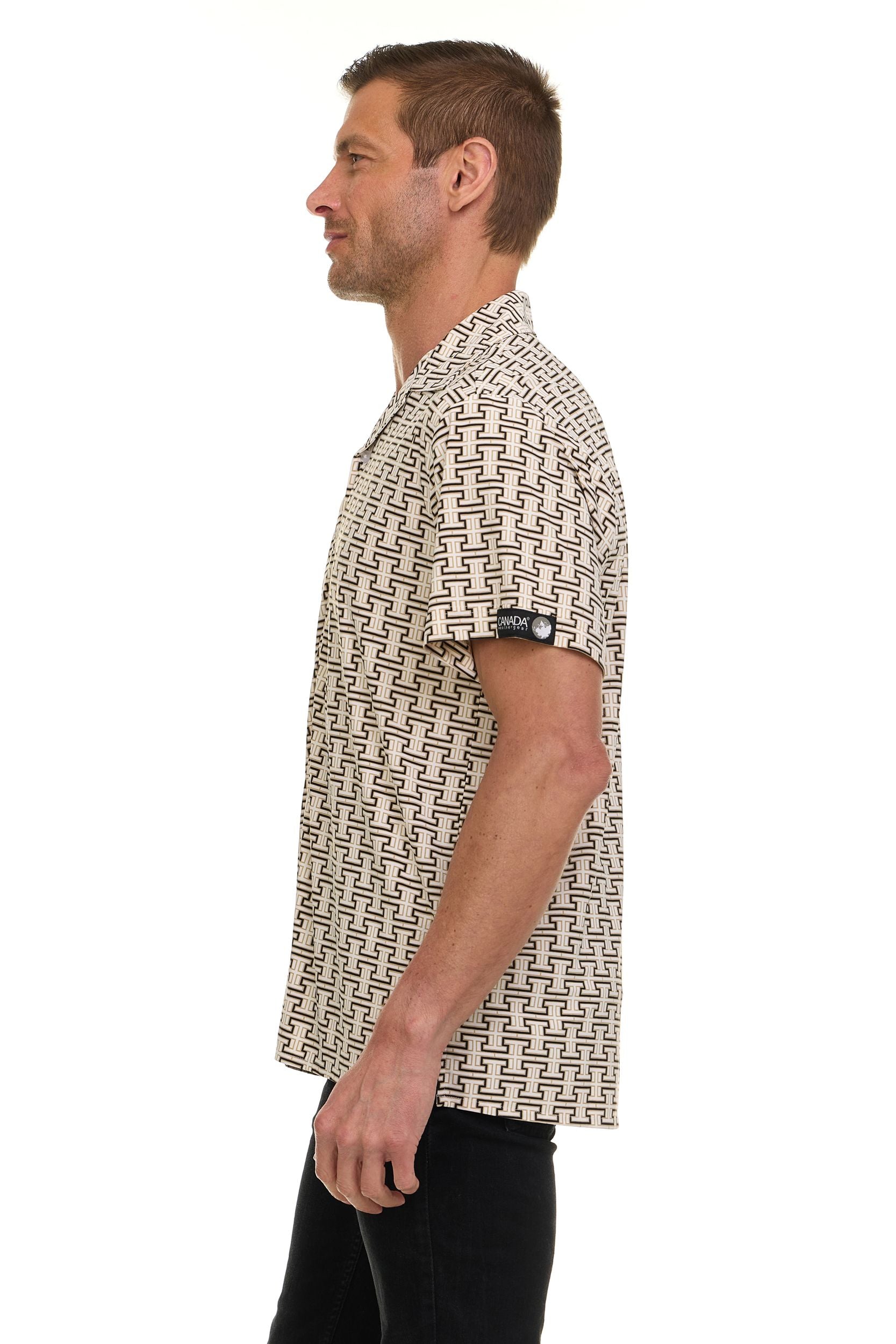 Canada Weather Gear Men’s Short Sleeve Shirt – 4-Way Super Stretch, Wrinkle-Resistant, Travel Friendly, Moisture-Wicking