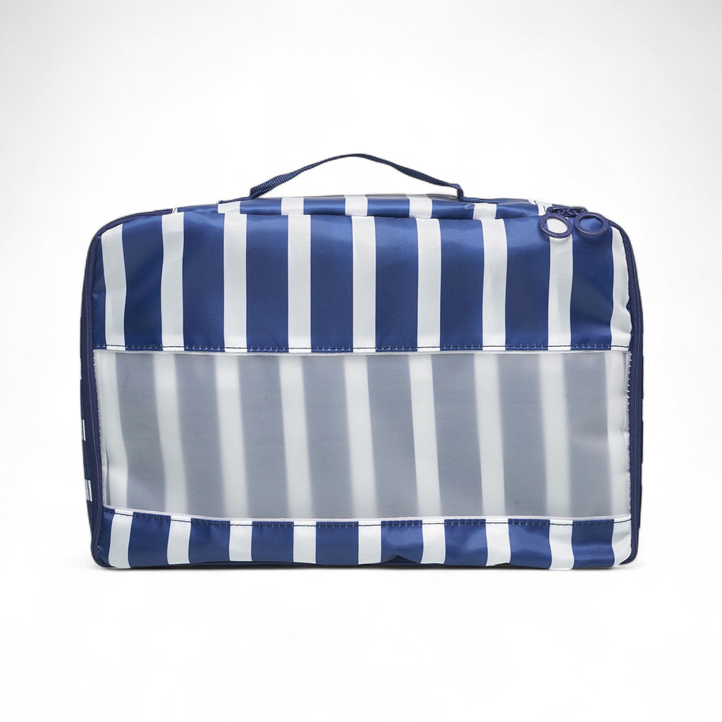 French Connection 6pc Packing Cube Set - Travel Storage Organizer Set for Luggage (Striped)