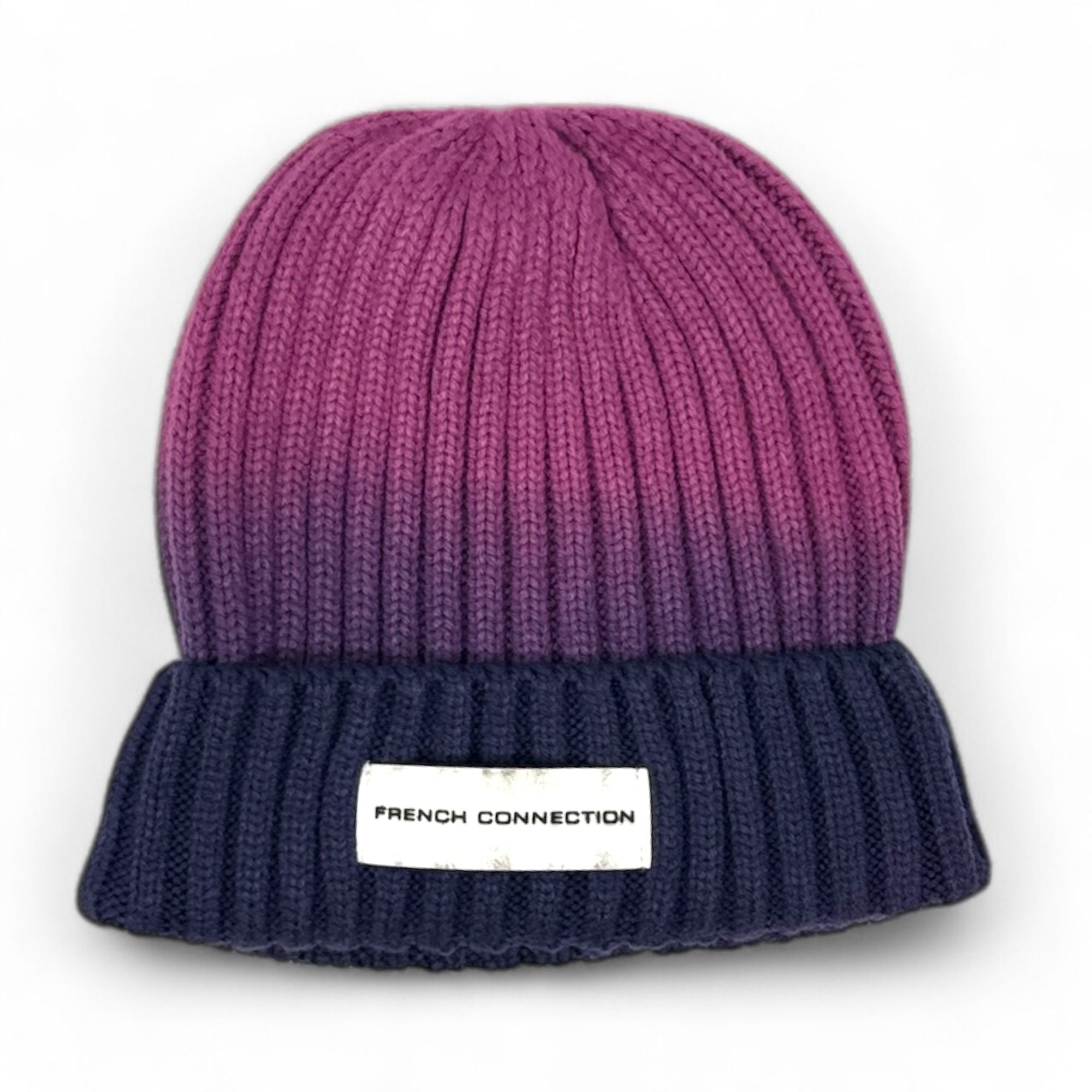 French Connection Women's Gradient Knit Beanie - Cozy Winter Hat in Trendy Ombre Colors