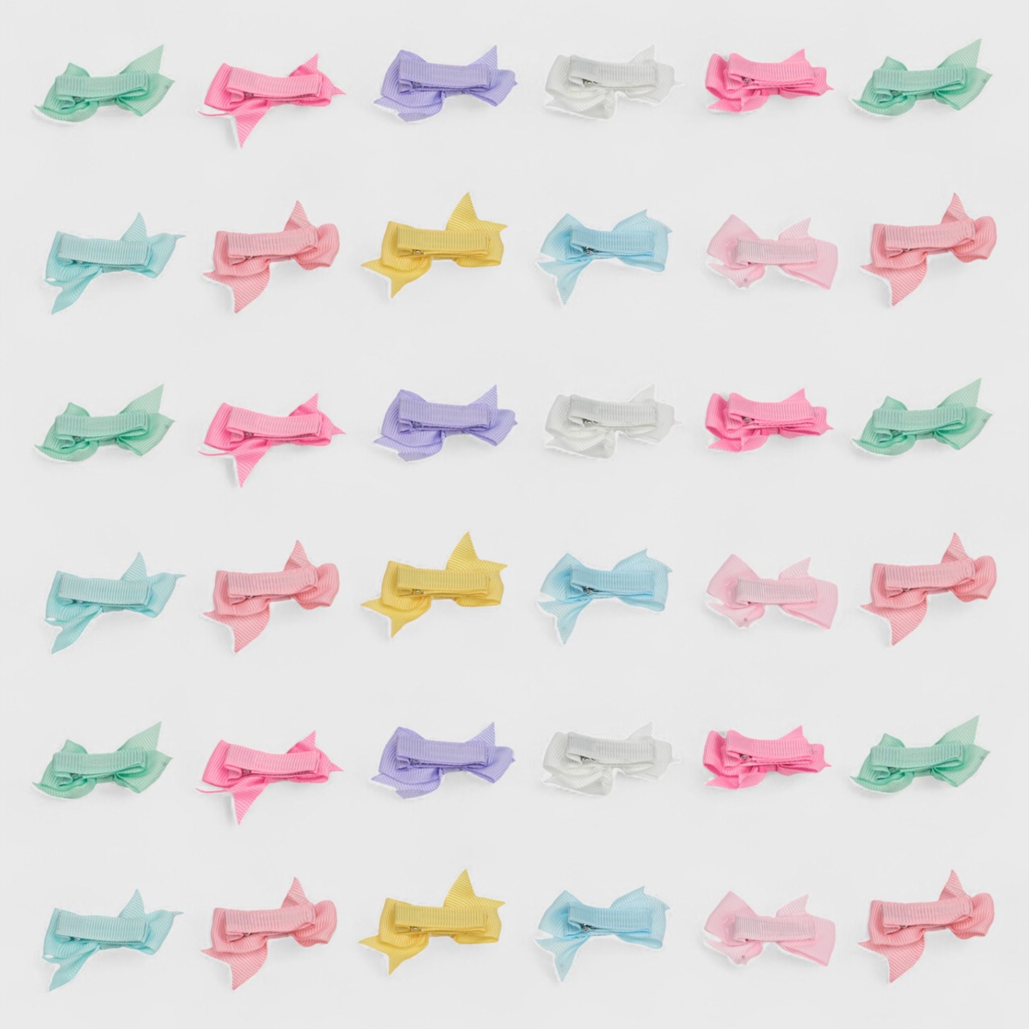 Willow & Ruby  Baby Hair Bows 36-Pack Ribbon Hair Clips for Newborns & Infants (0-12 Months)- Assorted Colors, Non-Slip Alligator Clips, 36pcs