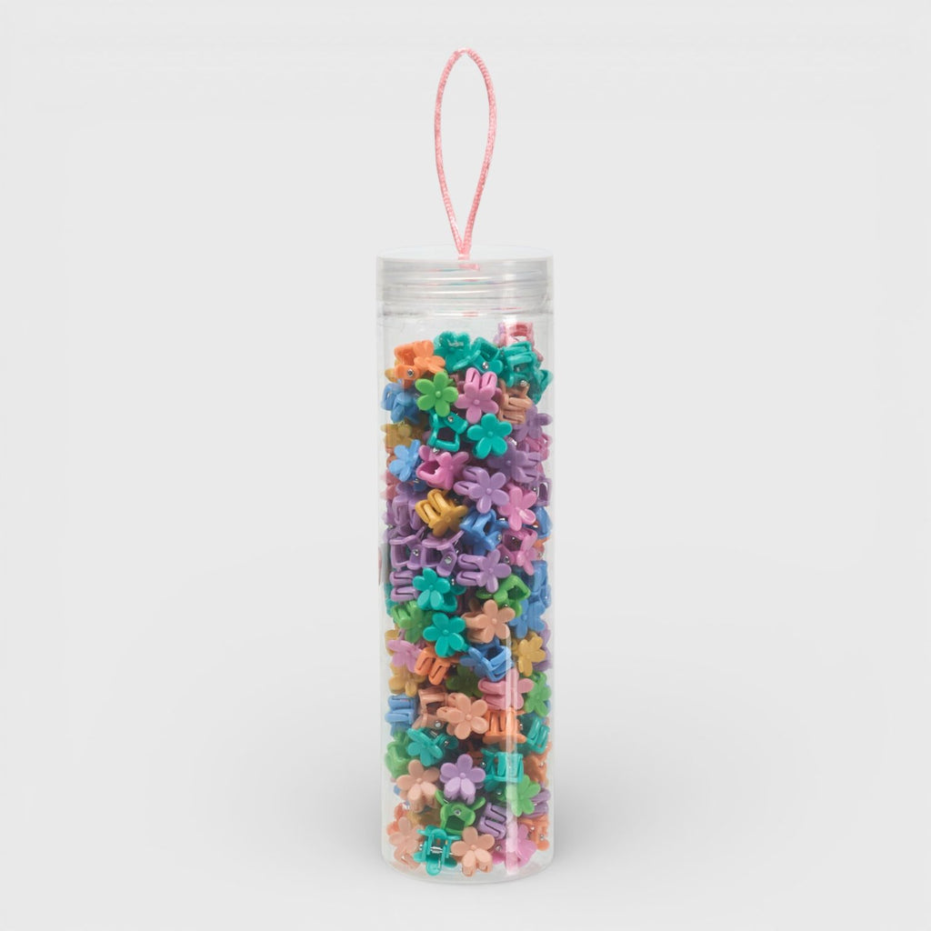 Willow & Ruby 200pc Mini Flower Hair Claw Clip Set - Assorted Multicolor