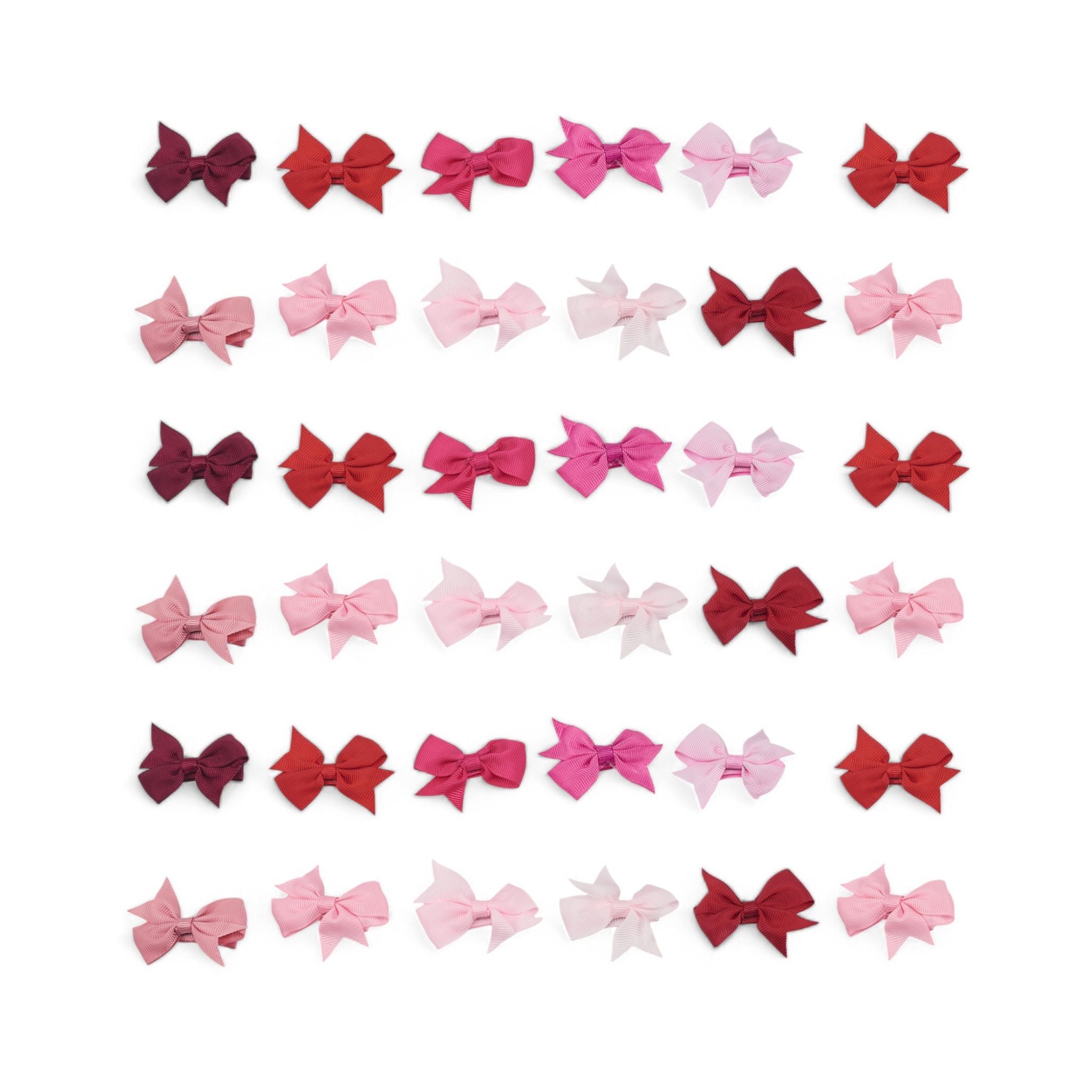 Willow & Ruby  Baby Hair Bows 36-Pack Ribbon Hair Clips for Newborns & Infants (0-12 Months)- Assorted Colors, Non-Slip Alligator Clips, 36pcs