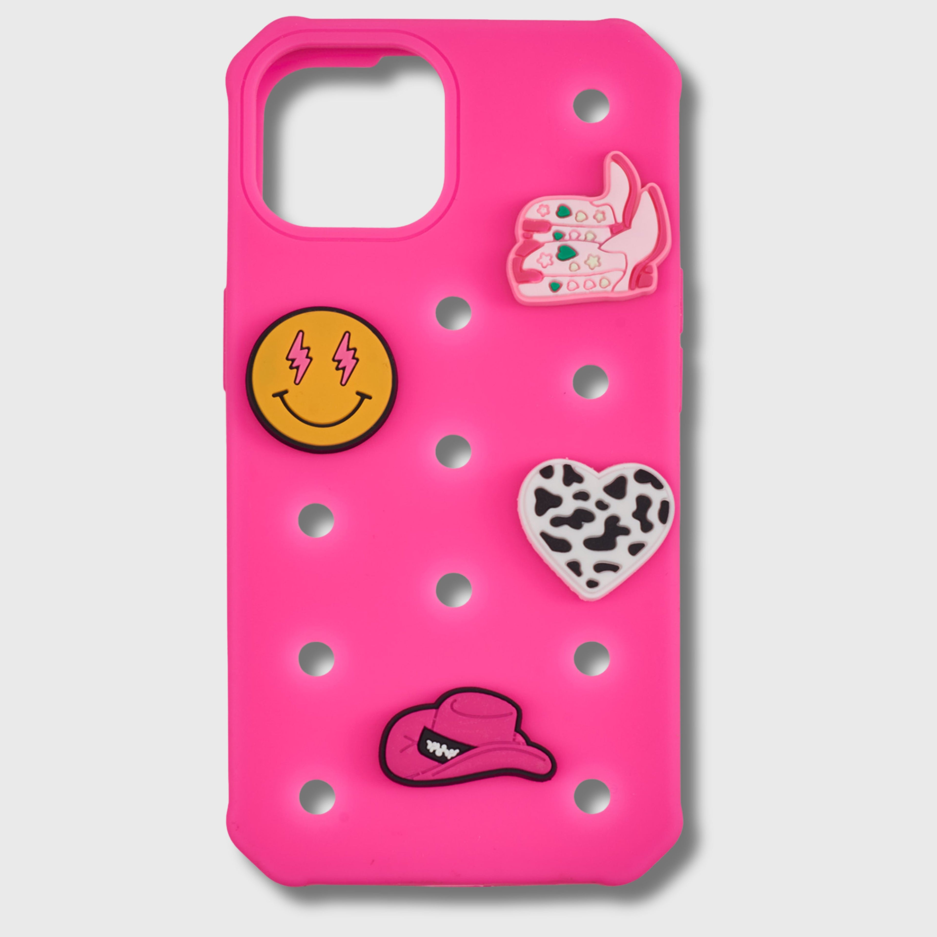 A Little Obsessed iPhone Case - Apple iPhone Case with DIY Charms (Fits Apple iPhone 13/ iPhone 14/ iPhone 15)