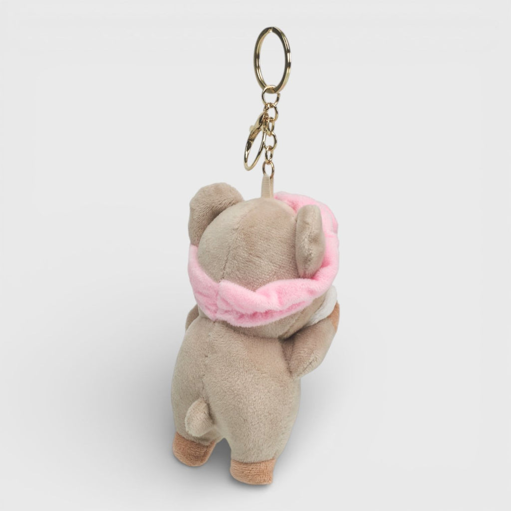 A Little Obsessed Fuzzy Friends Bear Plush Keychain