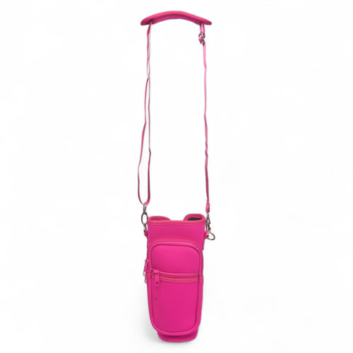 A Little Obsessed Neoprene Tumbler Holder Crossbody Bag with Pockets