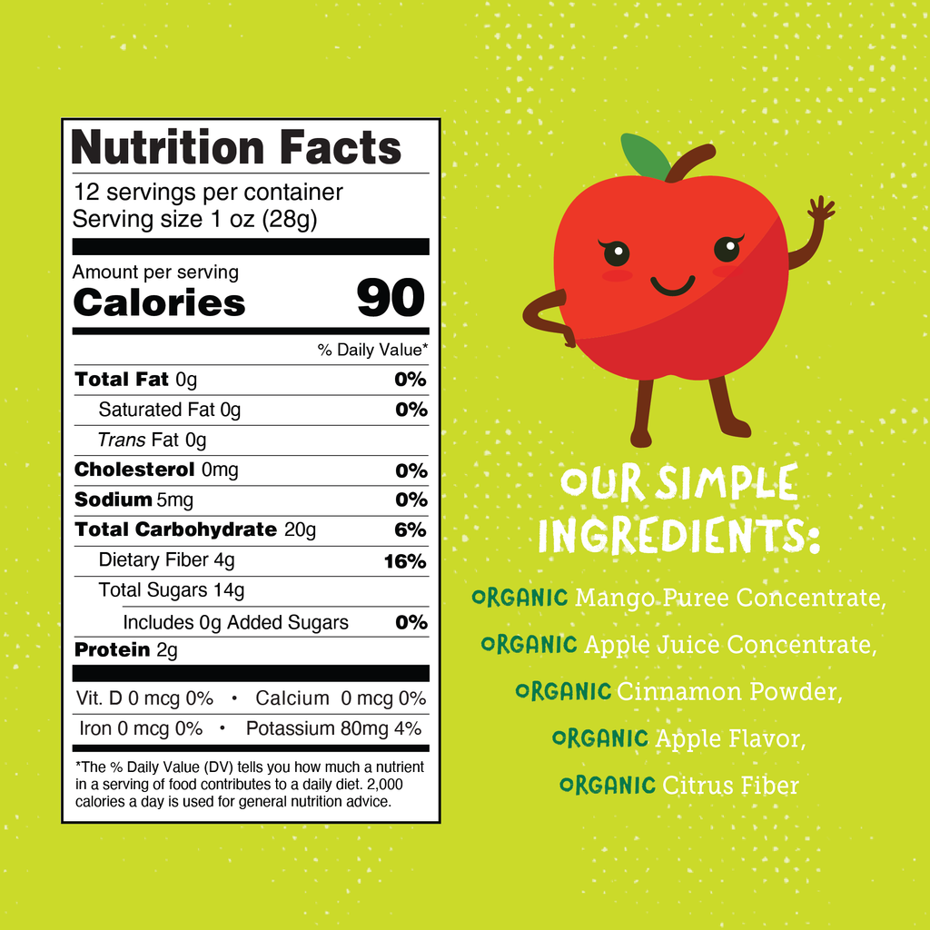 YOU LOVE FRUIT Organic Fruit Snacks — 1 oz Pouches, Pack of 12