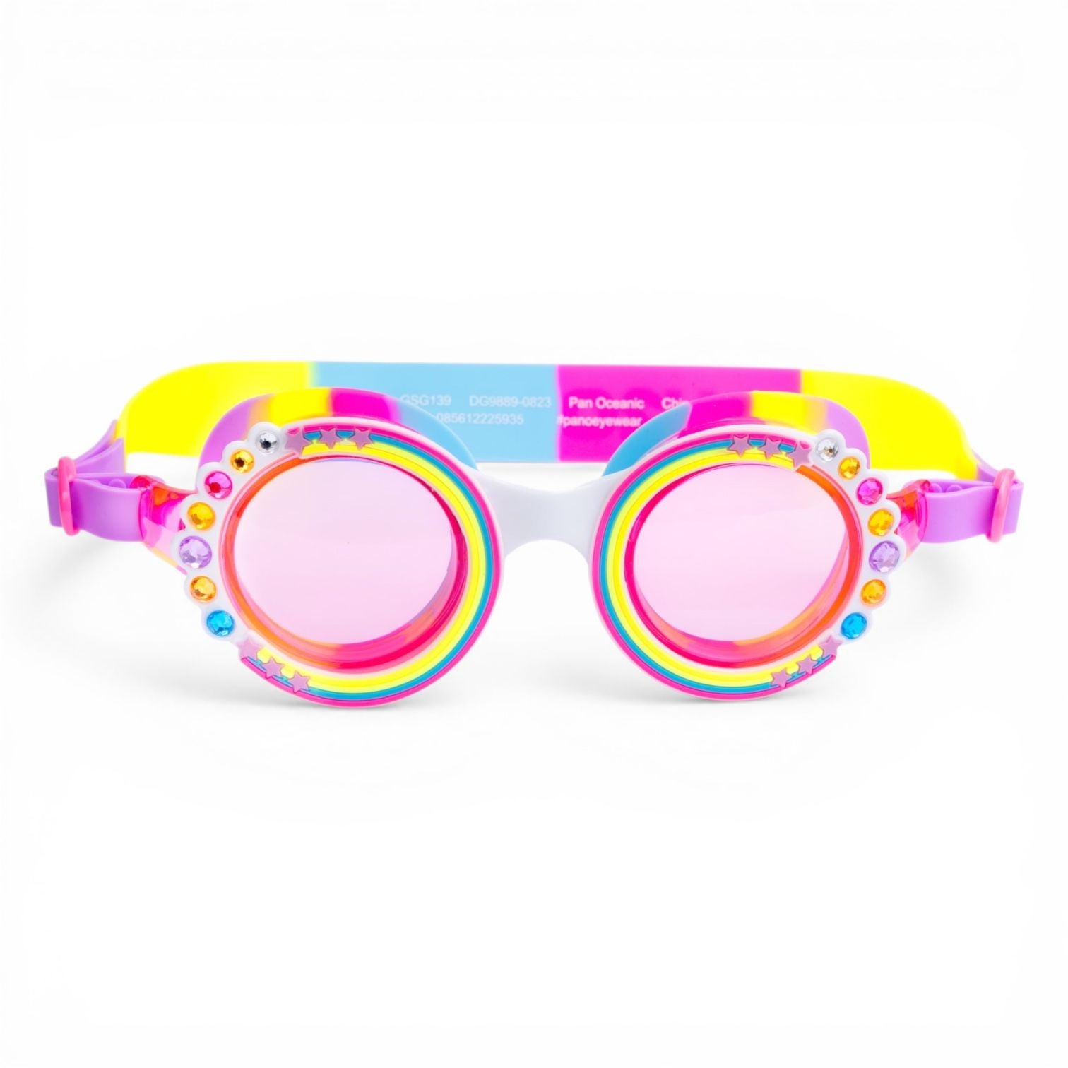 H2O Life Kids' Rainbow Bling Swim Goggles - Multicolored with Rhinestones