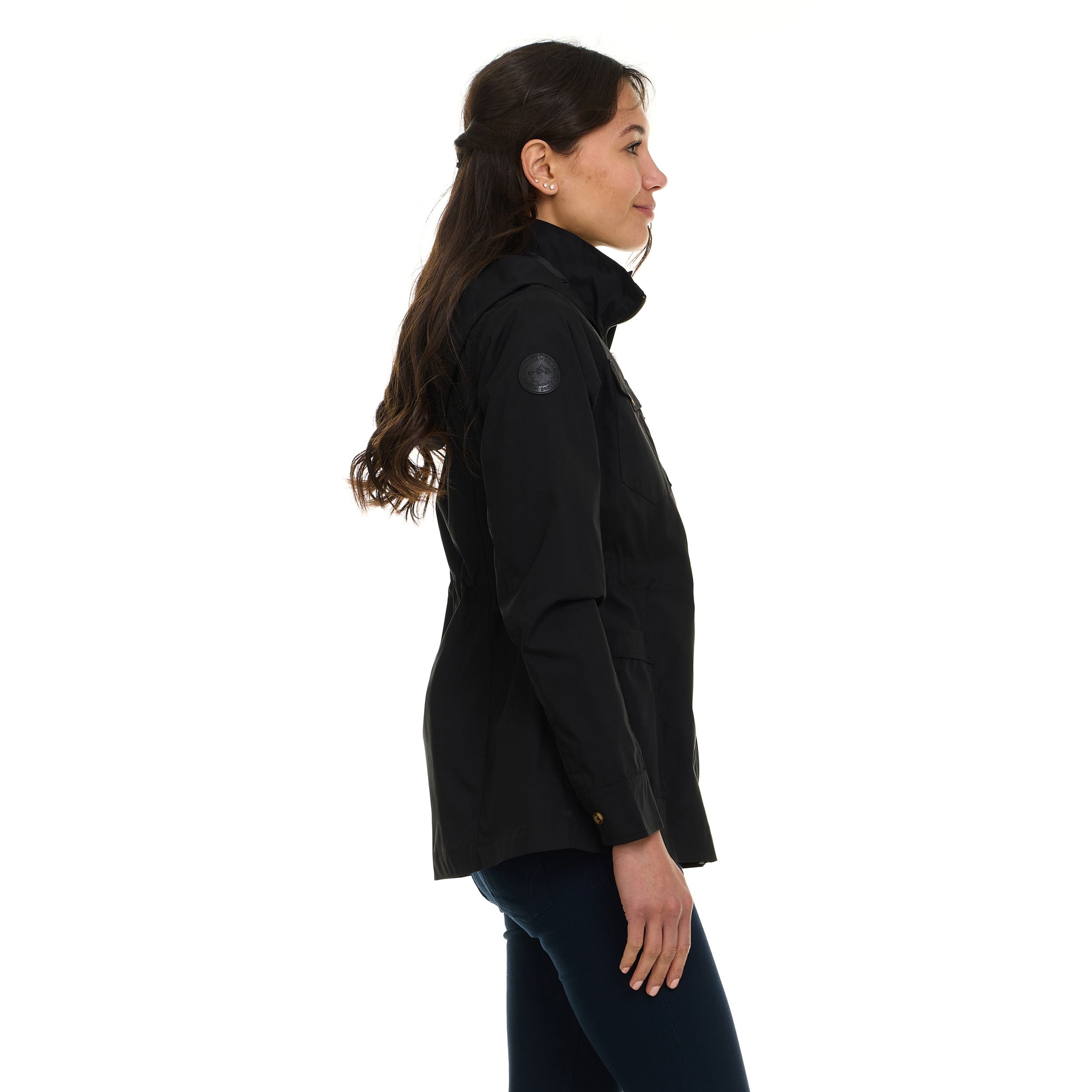 Canada Weather Gear Women's Safari Rain Jacket – Lightweight Water-Resistant Utility Jacket with Hood