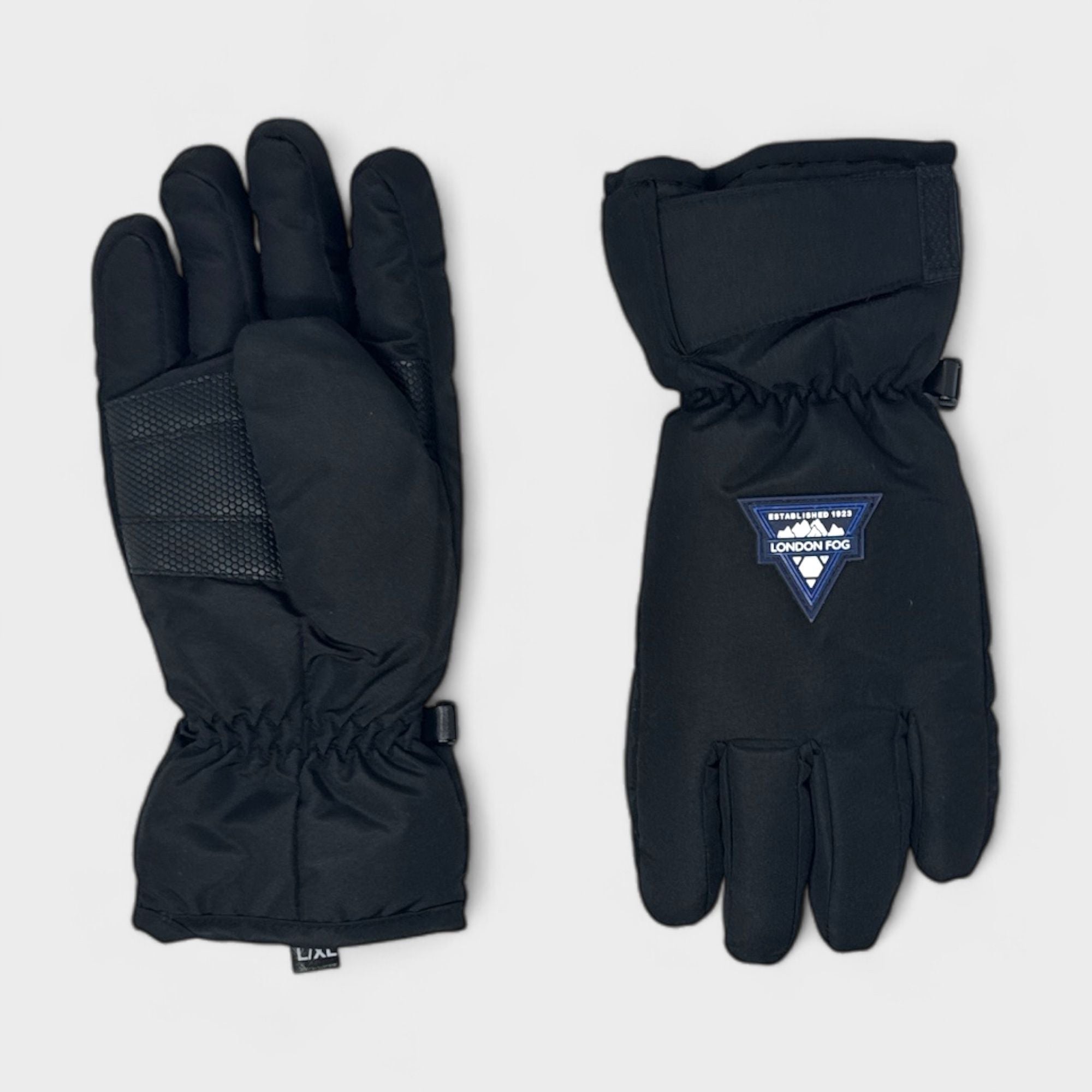 London Fog Boy's Black Ski Gloves - Winter Sports Snow Gloves for Kids (8-12 Years)
