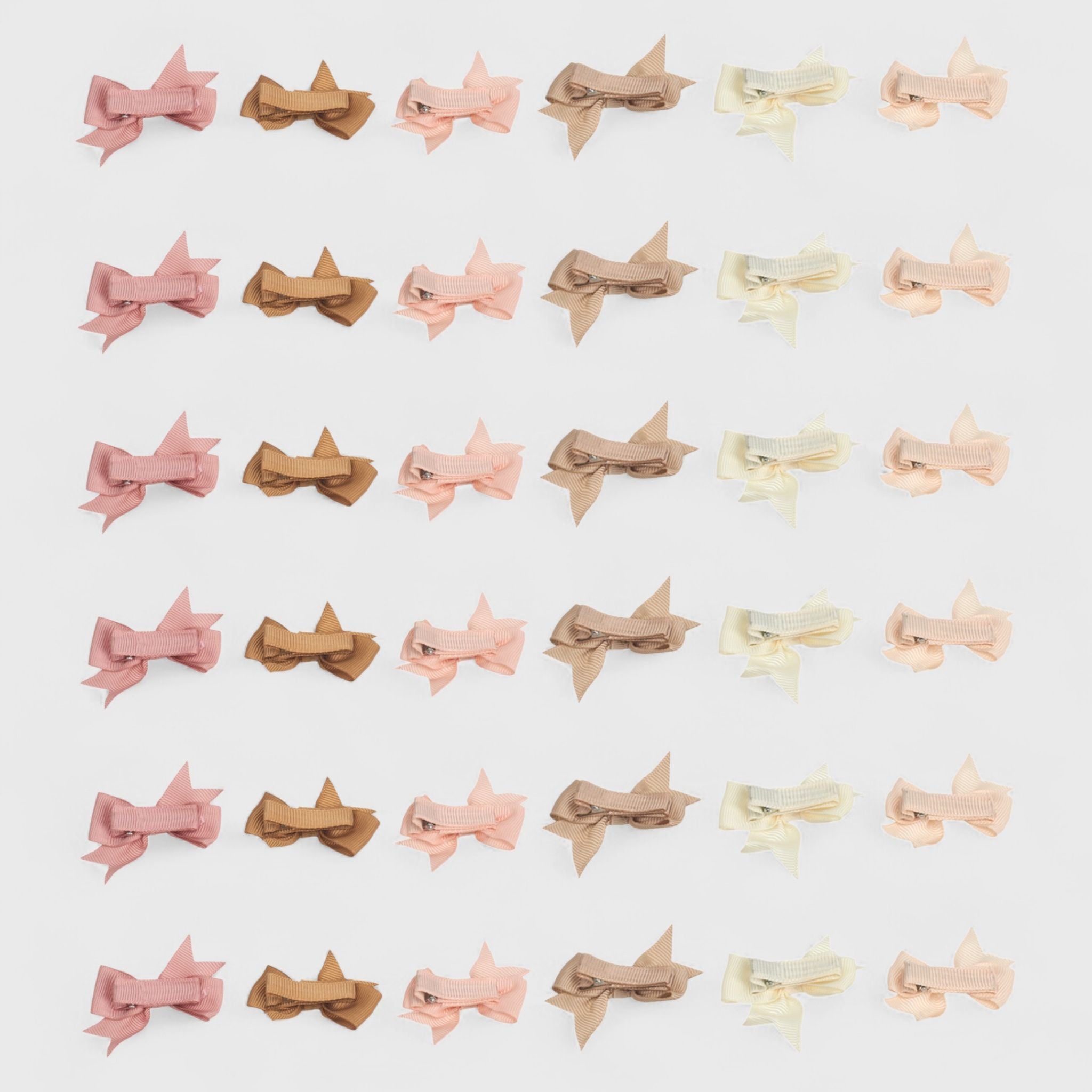 Willow & Ruby  Baby Hair Bows 36-Pack Ribbon Hair Clips for Newborns & Infants (0-12 Months)- Assorted Colors, Non-Slip Alligator Clips, 36pcs