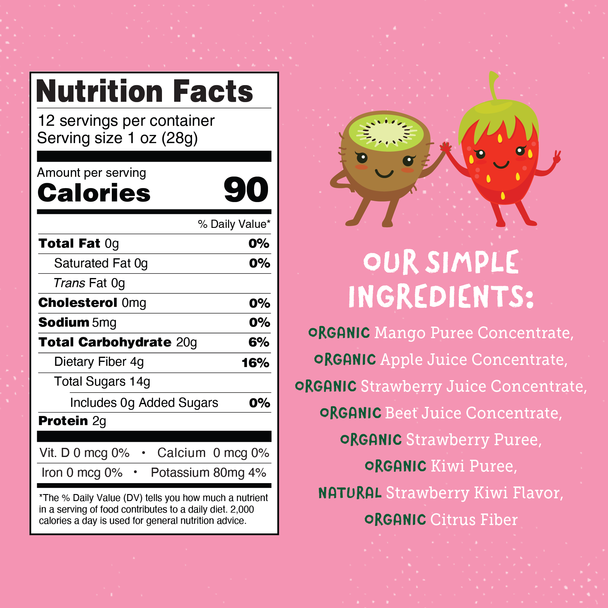 YOU LOVE FRUIT Organic Fruit Snacks — 1 oz Pouches, Pack of 12