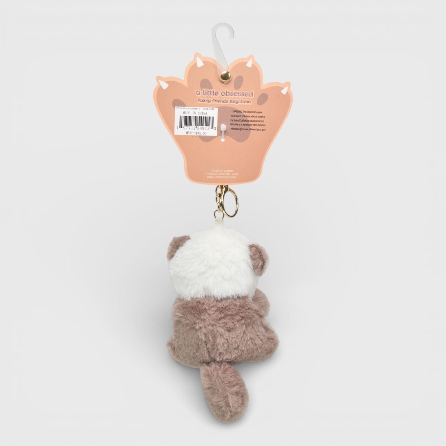 A Little Obsessed Fuzzy Friends Otter Plush Keychain