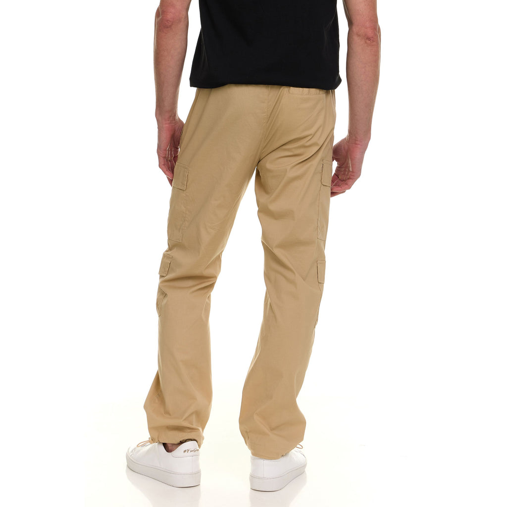 Canada Weather Gear Men’s 4-Pocket Lightweight Cargo Pants – Elastic Waistband with Drawstring, Adjustable Hem, Relaxed Fit