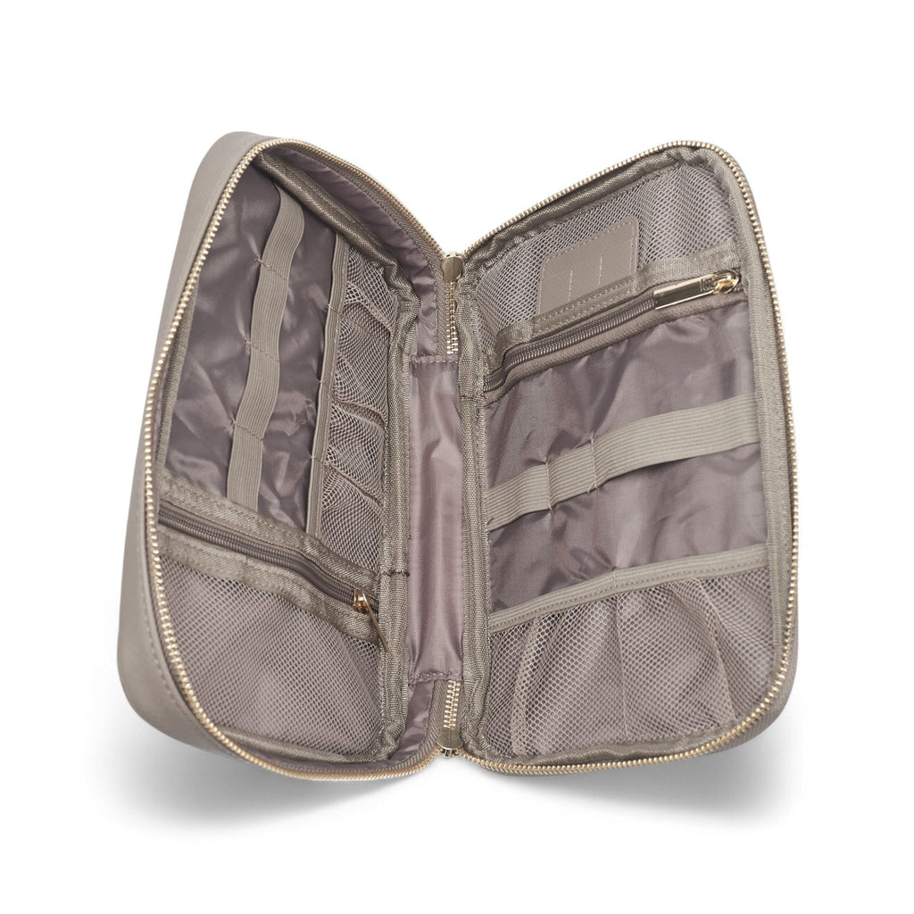French Connection Travel Tech Pouch – Portable Electronics & Cable Organizer Bag with Dual-Zip Hard-Shell Case and Carry Handle