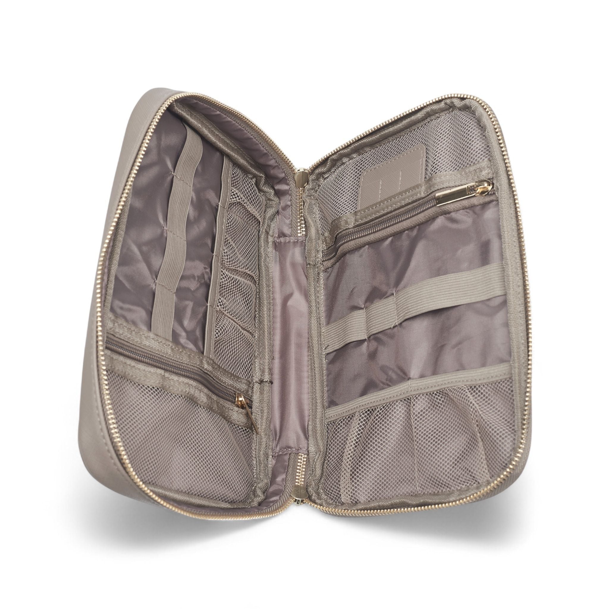 French Connection Travel Tech Pouch – Portable Electronics & Cable Organizer Bag with Dual-Zip Hard-Shell Case and Carry Handle